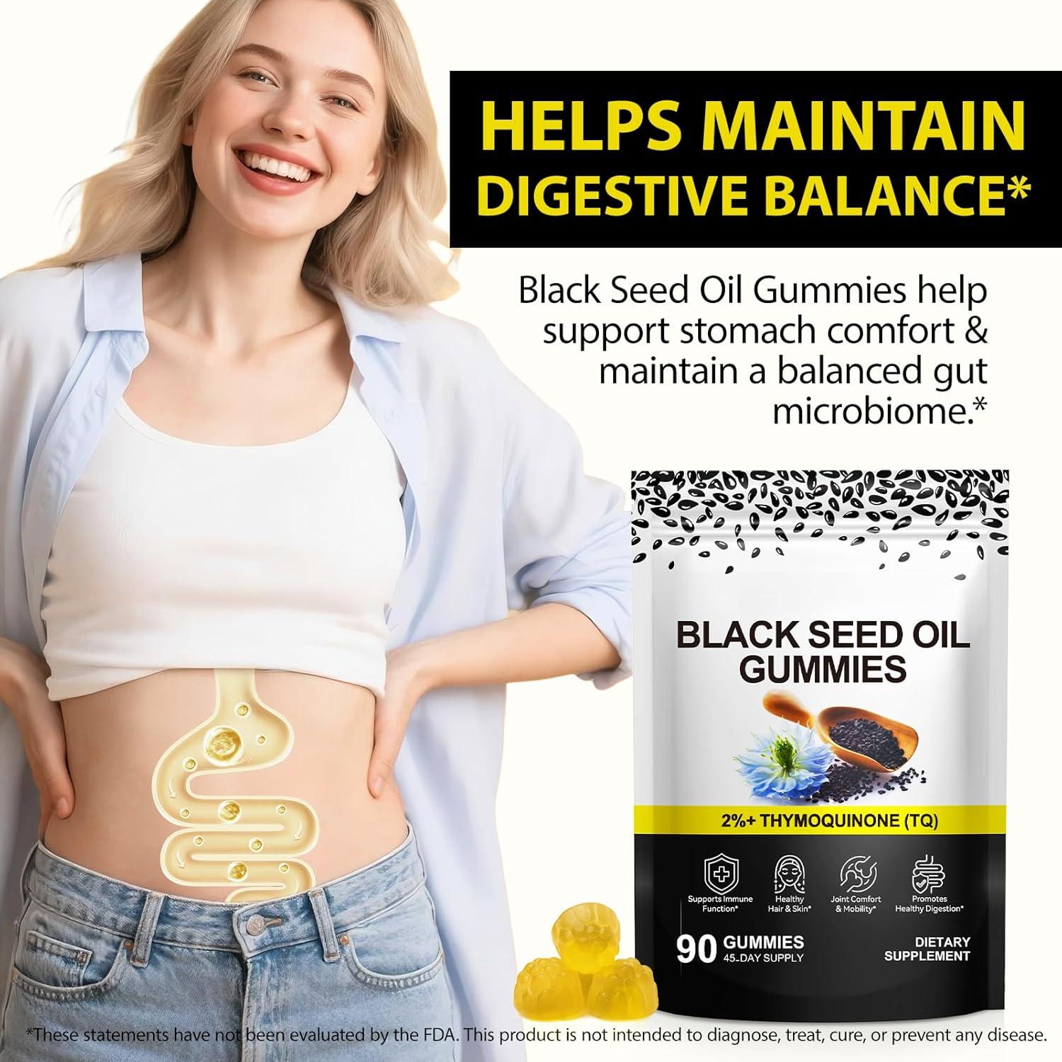 Gomitas Veganas de Aceite de Semilla Negra 500mg - 45 Días