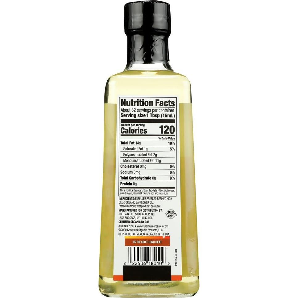 Aceite de Cártamo Orgánico Spectrum Naturals 473 ml - 2 Piezas
