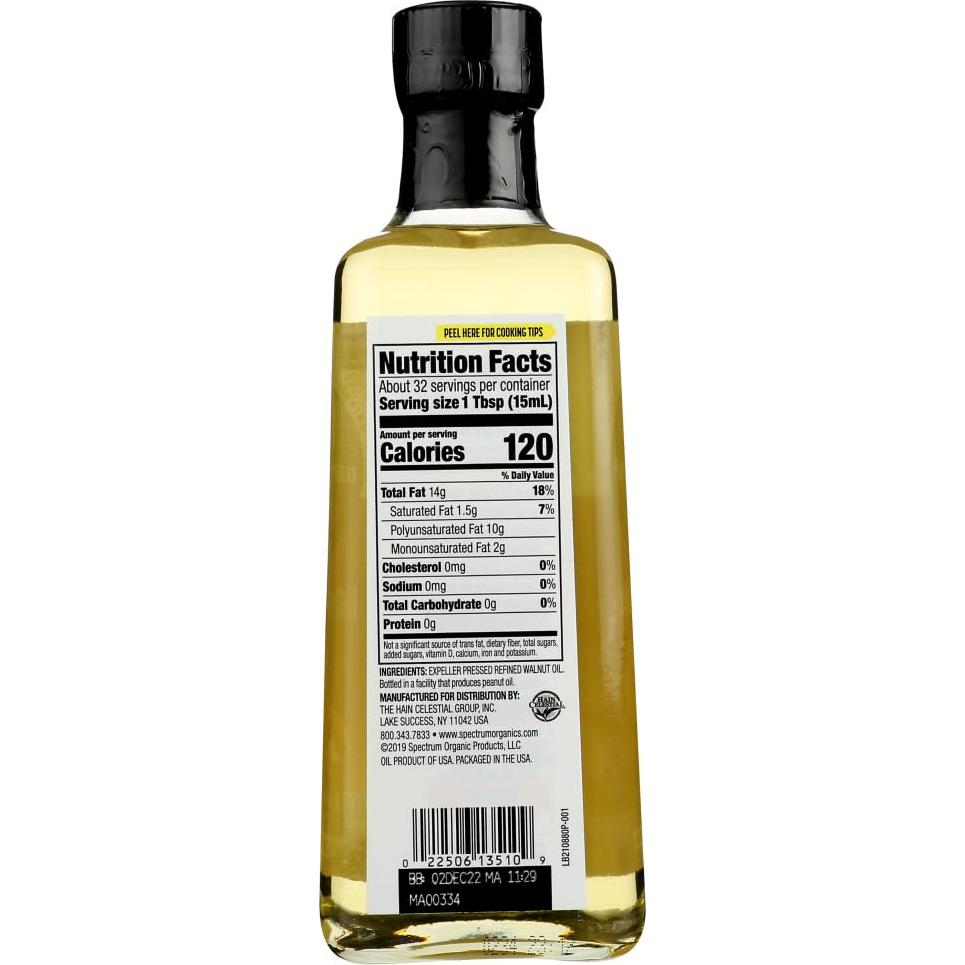 Aceite de Nuez Refinado Spectrum 473 ml - Paquete de 2