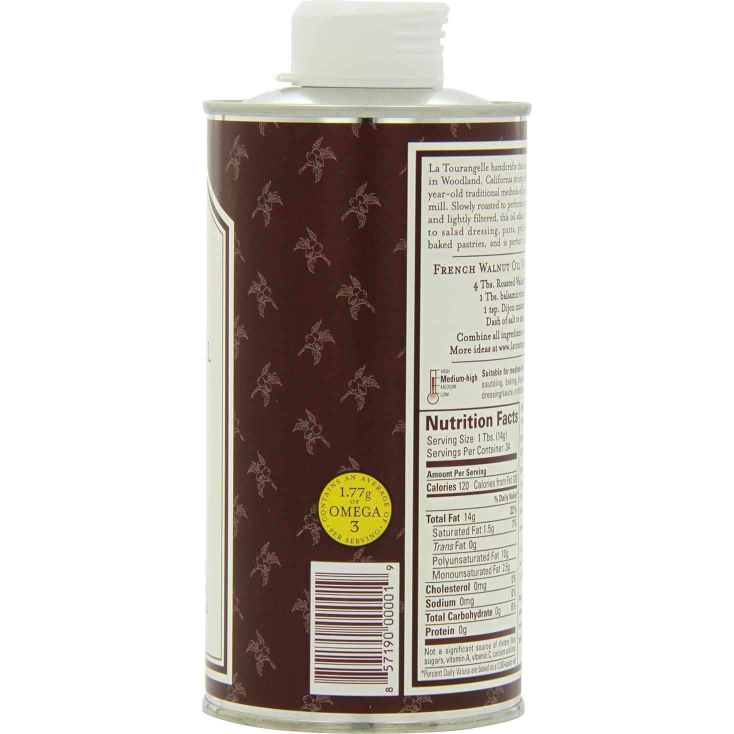 Aceite de Nuez Tostada La Tourangelle 3 Latas 500ml