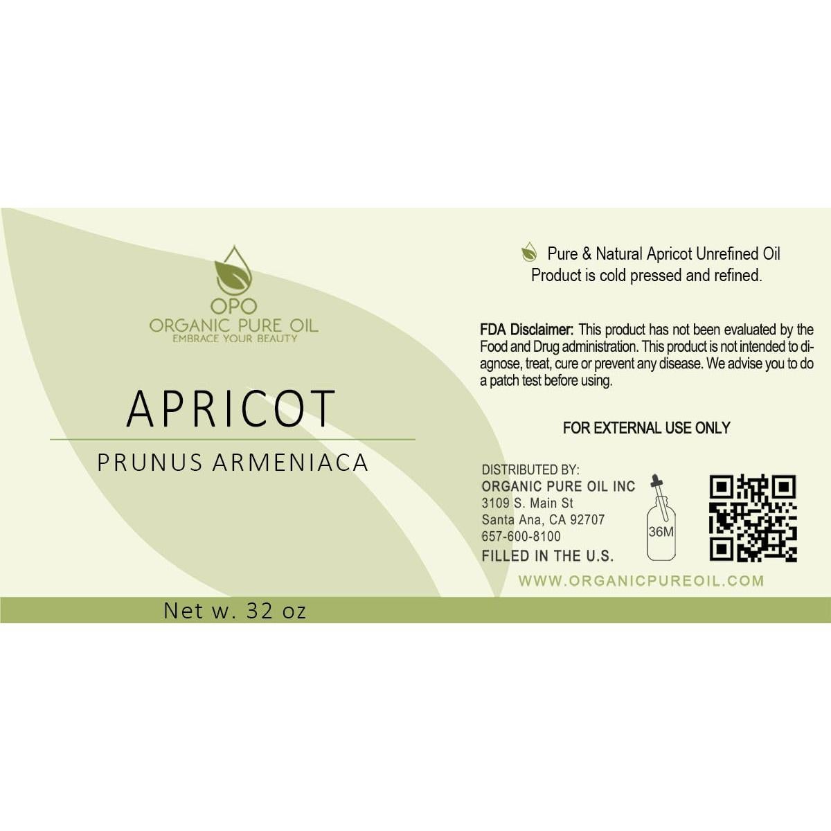 Aceite de Hueso de Albaricoque OPO - Puro, Prensado en Frío 0.95L