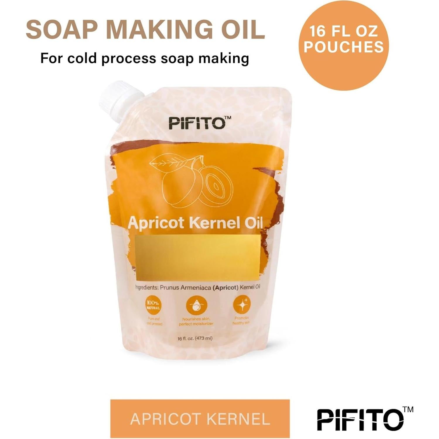 Aceite de Hueso de Albaricoque Pifito 473 ml 100% Puro Natural