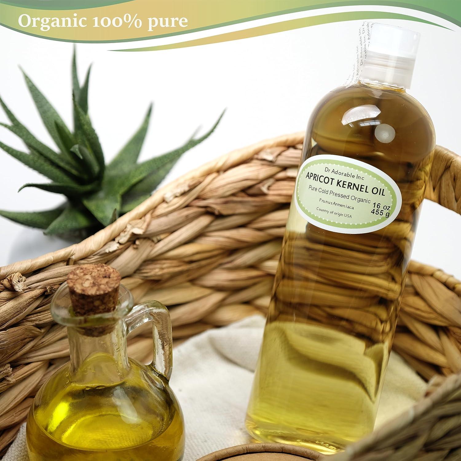 Aceite de Hueso de Albaricoque Dr Adorable 473 ml Prensado en Frío