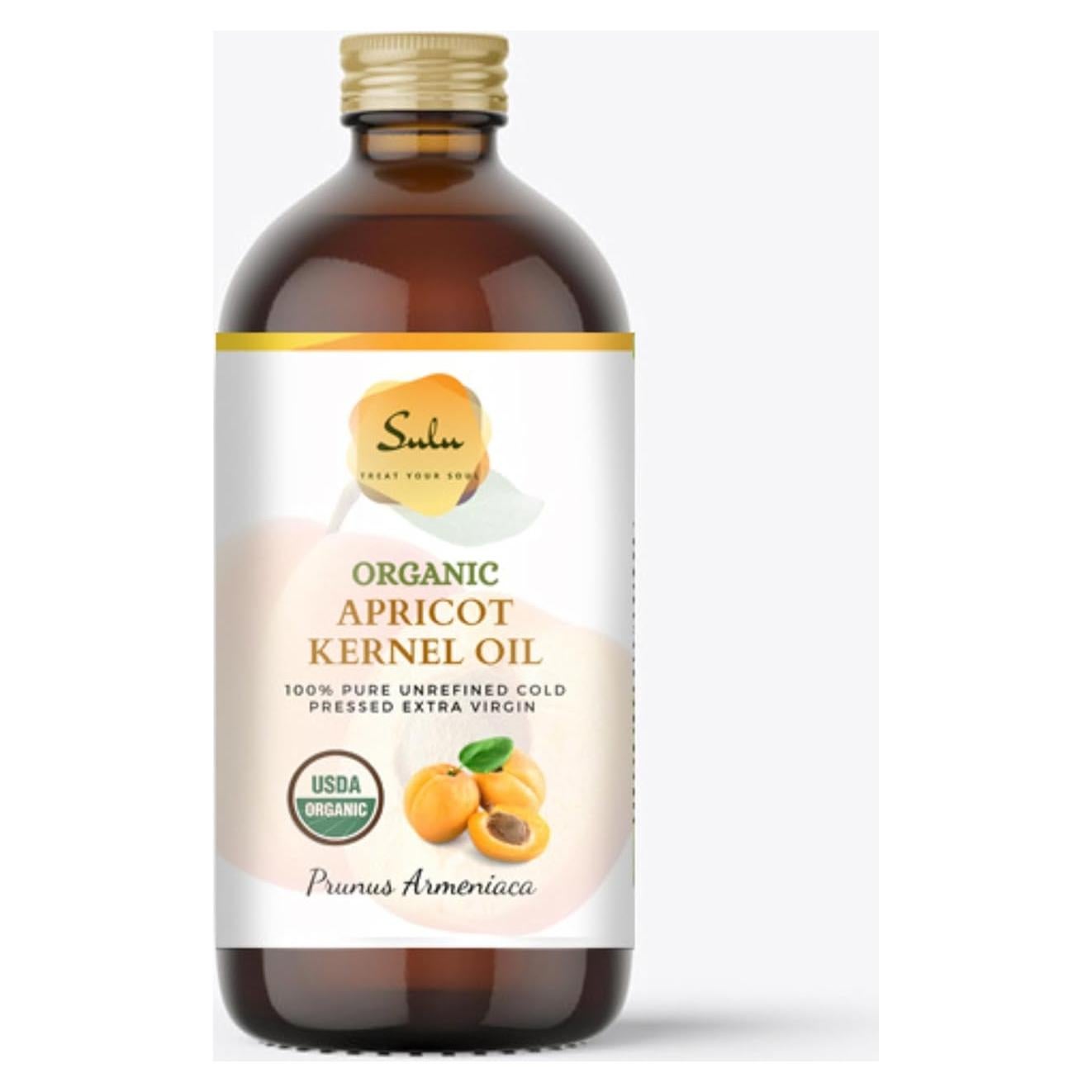 Aceite de Hueso de Albaricoque Orgánico SULU 236.6 ml Prensado en Frío