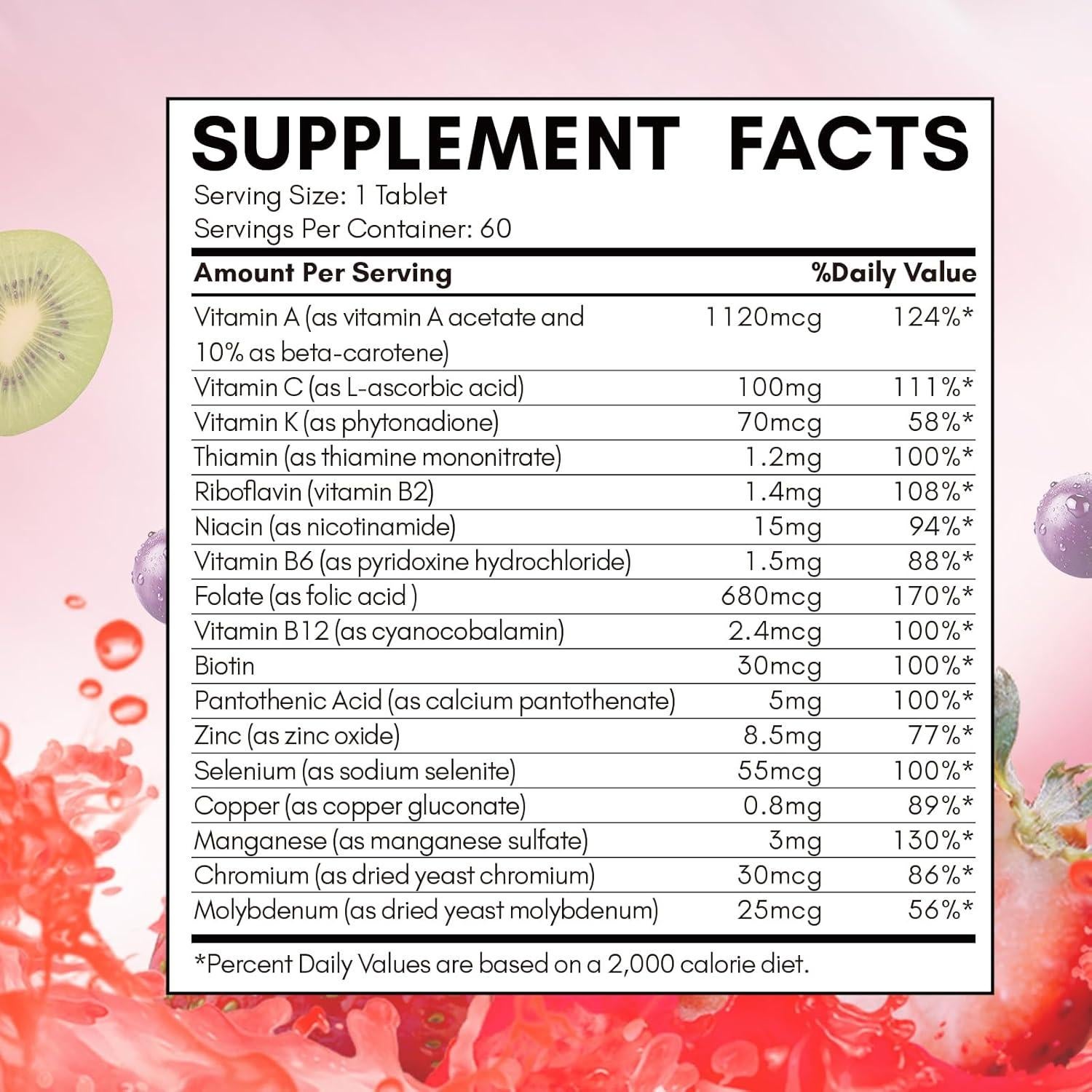 Multivitamina NYO3 para Mujeres con Zinc y Biotina 60 Tabletas