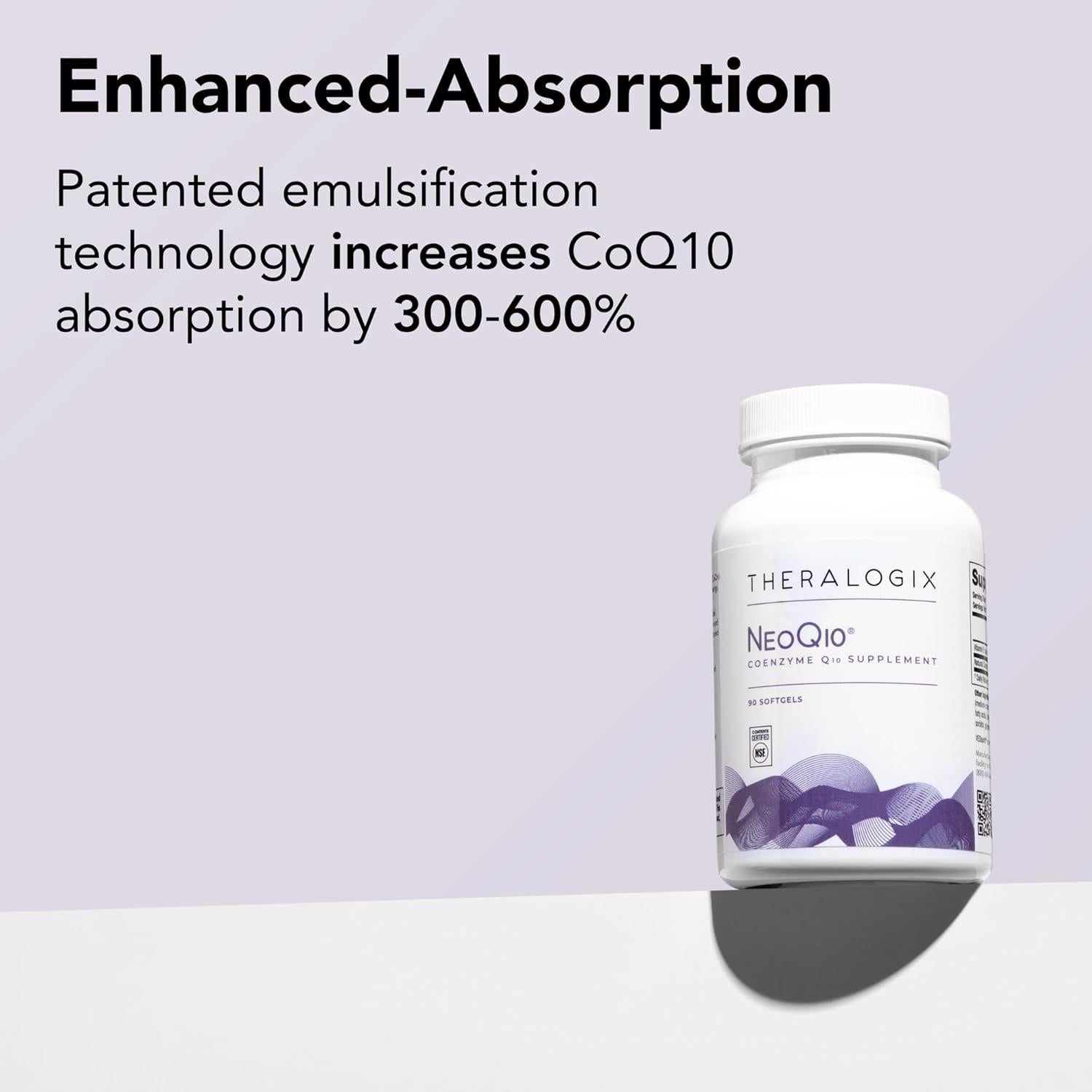 Suplemento Coenzima Q10 Theralogix NeoQ10 - 90 Gelatinas Blandas