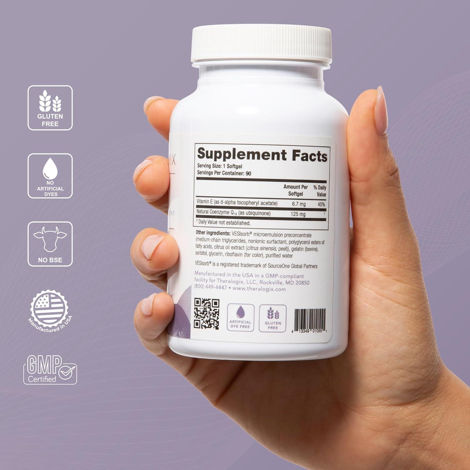 Suplemento Coenzima Q10 Theralogix NeoQ10 - 90 Gelatinas Blandas