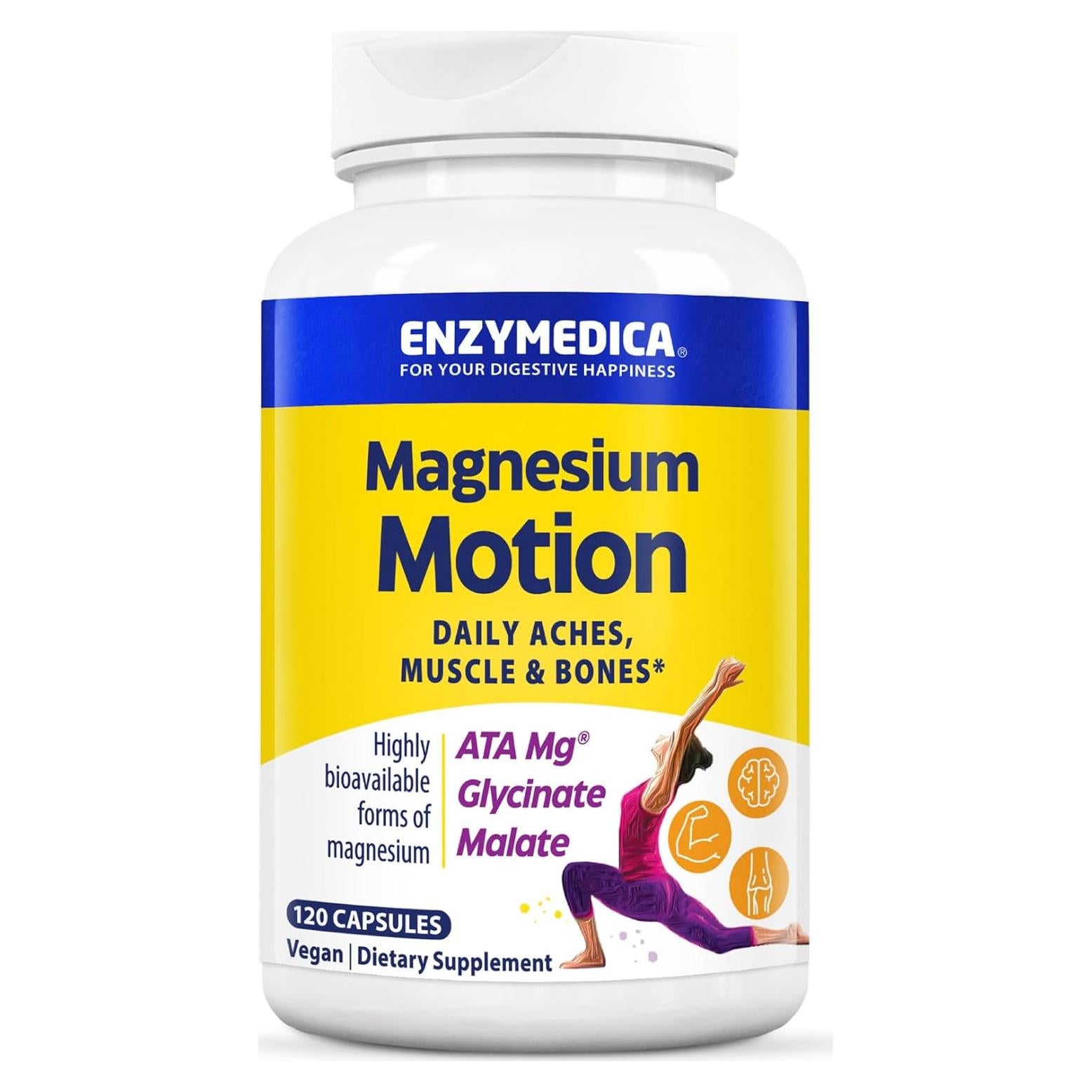Suplemento de Magnesio Enzymedica 120 Cápsulas - Alivio Muscular