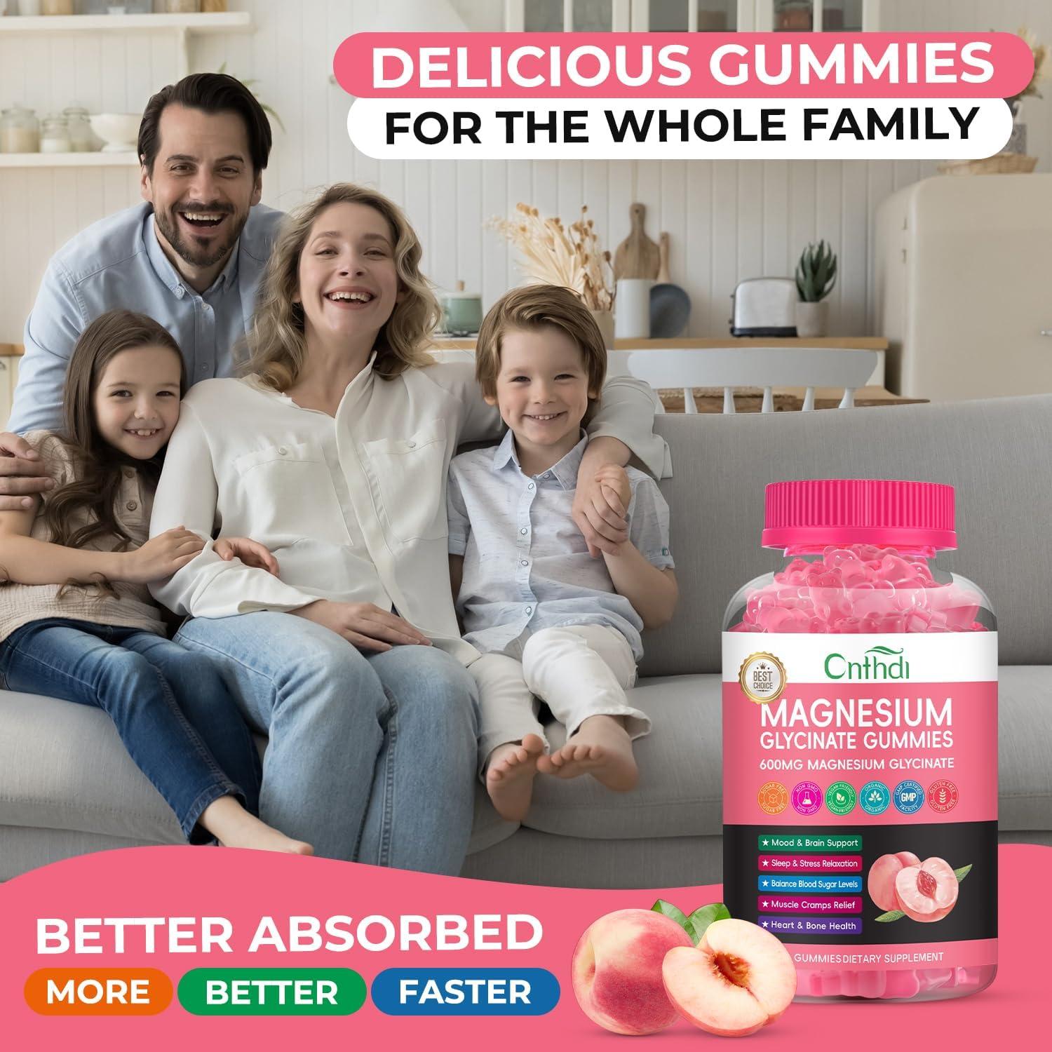 Gomitas de Glicinato de Magnesio CNFHDI 120 Unidades Durazno