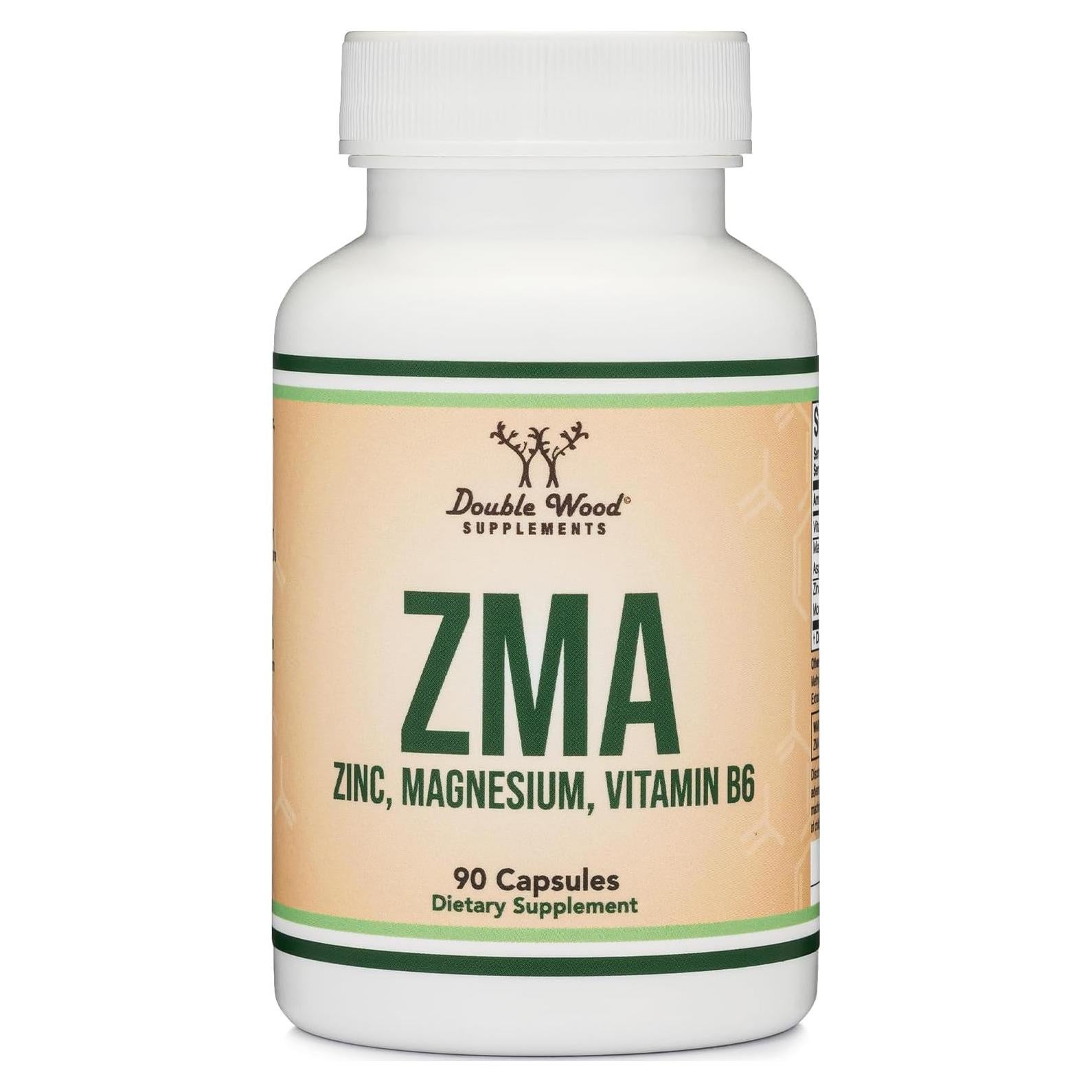 Suplemento ZMA Double Wood 90 Cápsulas 501mg Zinc Magnesio B6