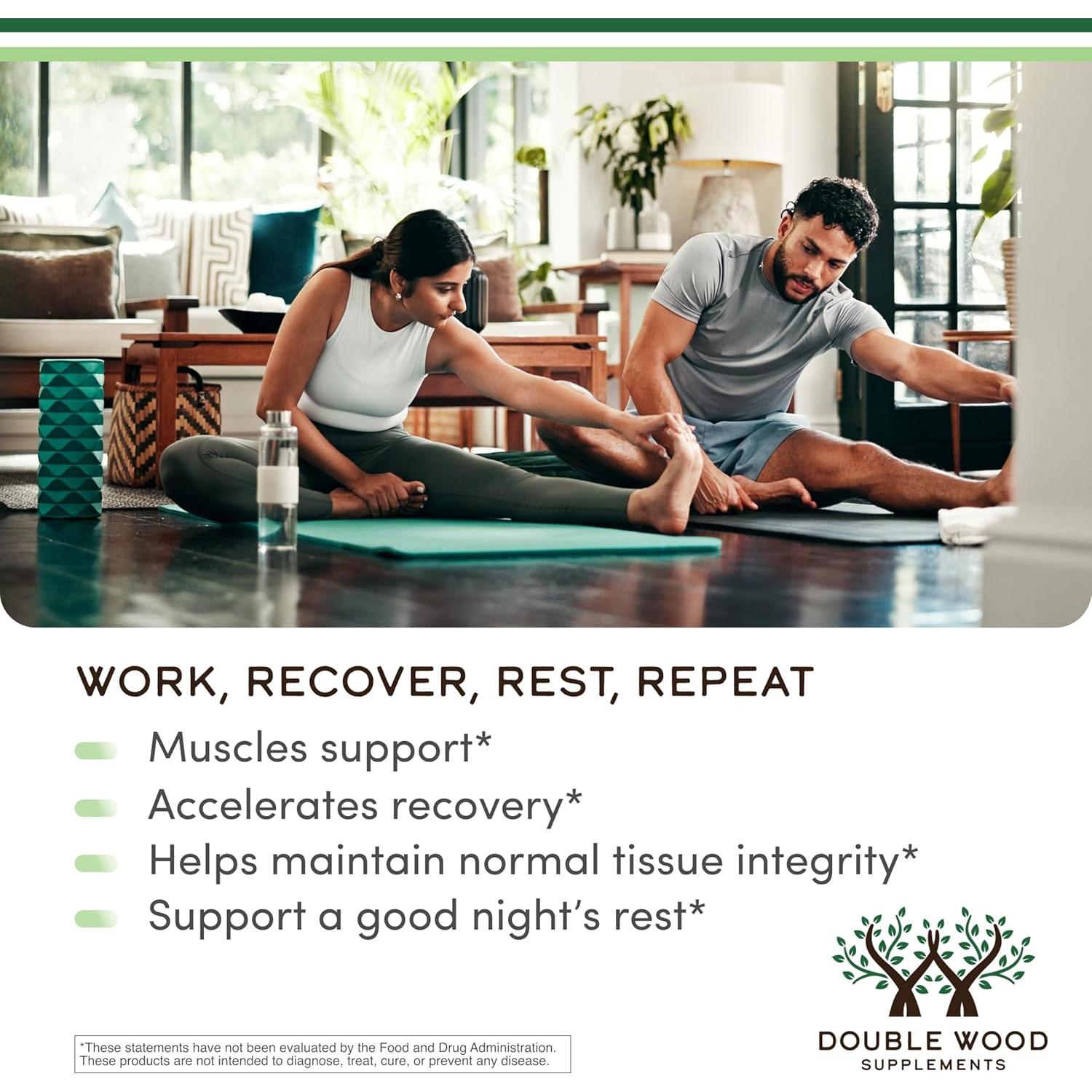 Suplemento ZMA Double Wood 90 Cápsulas 501mg Zinc Magnesio B6