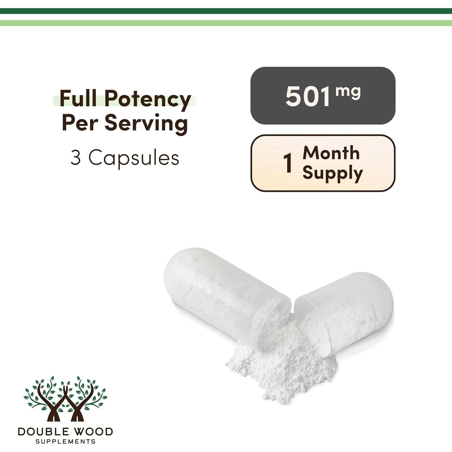 Suplemento ZMA Double Wood 90 Cápsulas 501mg Zinc Magnesio B6