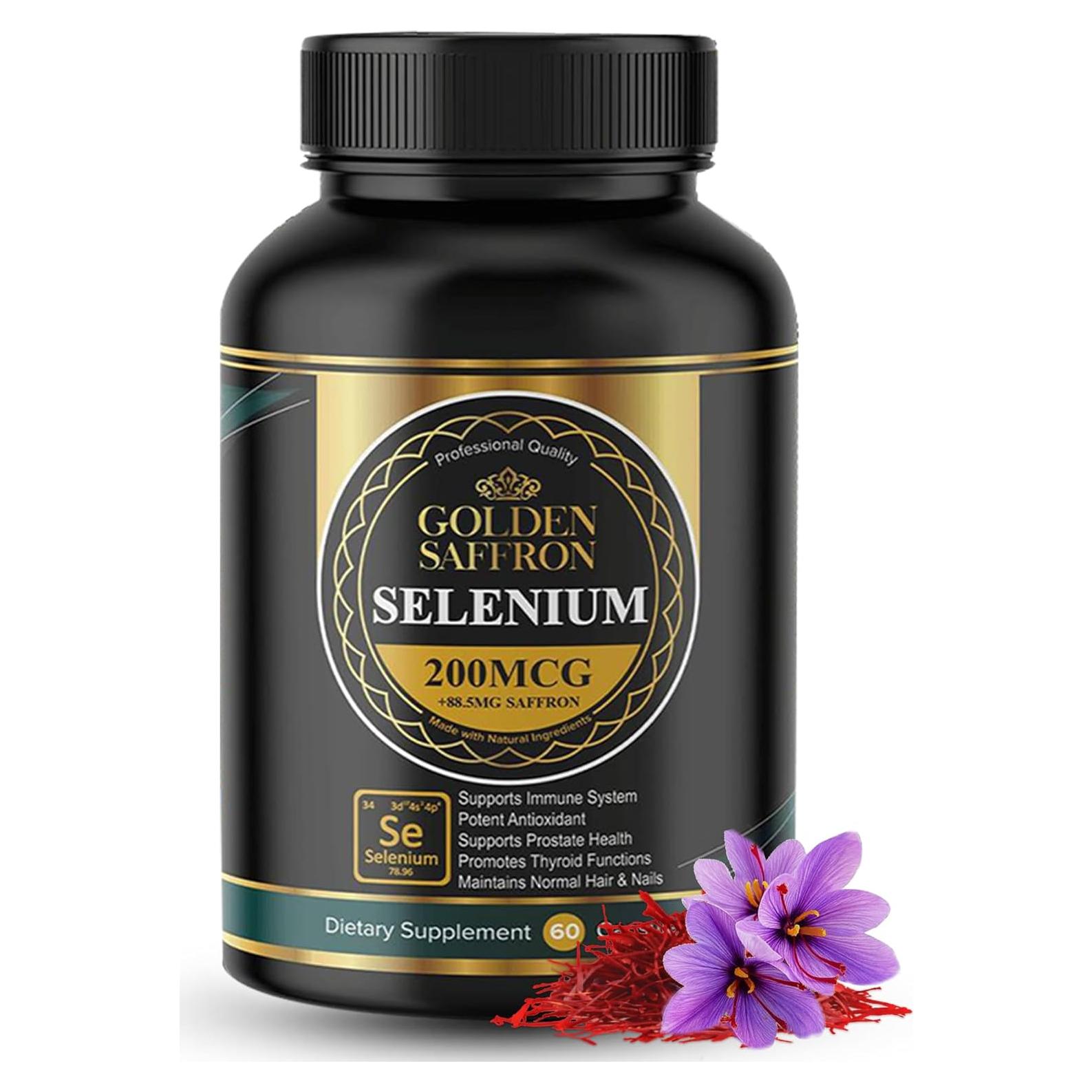 Suplemento Azafrán Dorado Selenio 200 mcg 88.5 mg - Salud General