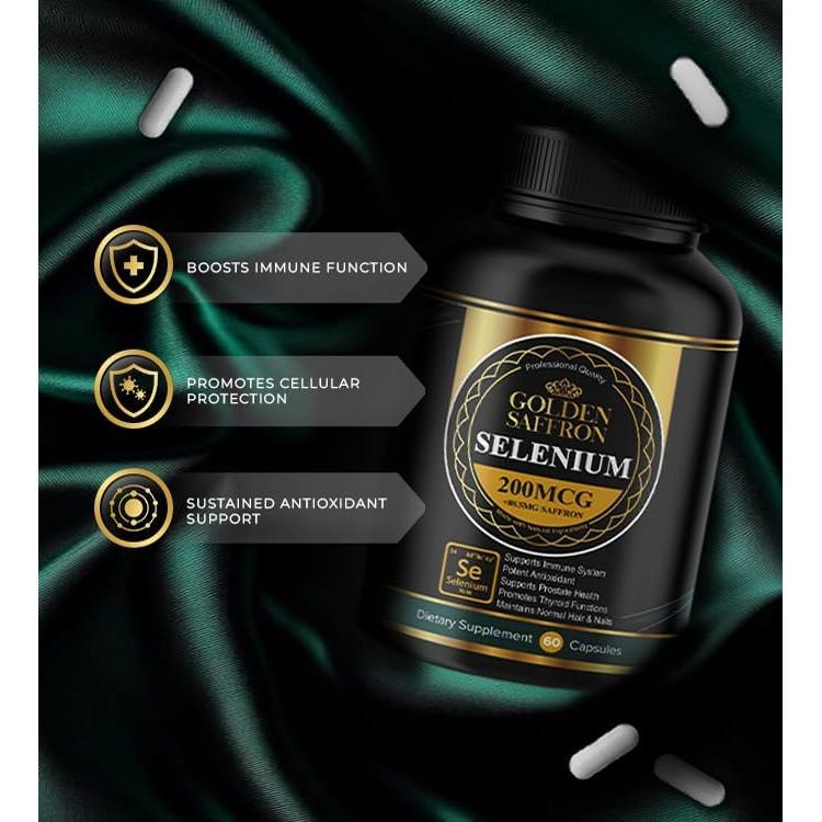 Suplemento Azafrán Dorado Selenio 200 mcg 88.5 mg - Salud General