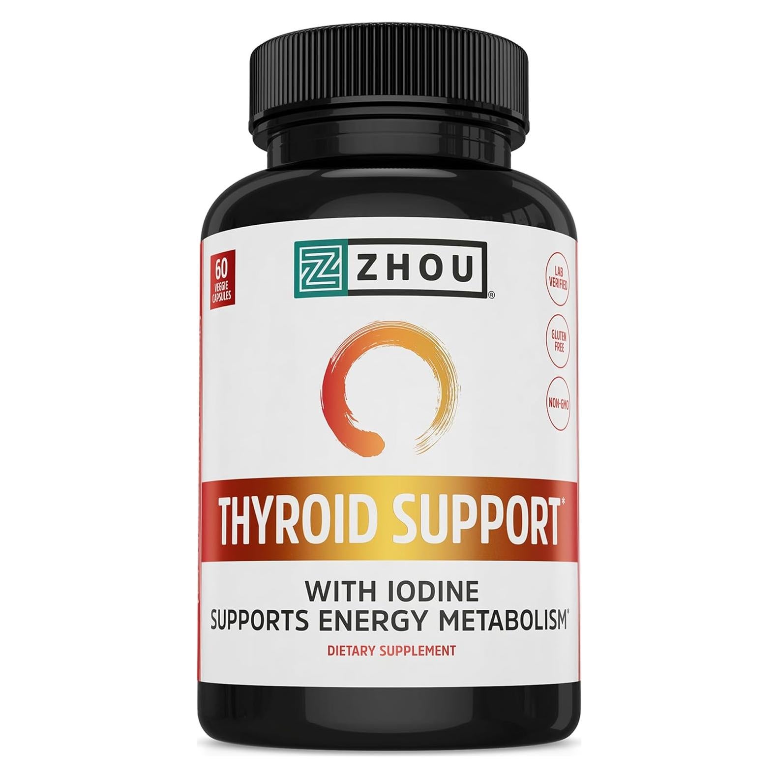 Suplemento de Soporte de Tiroides Zhou - 60 Cápsulas Vegetales