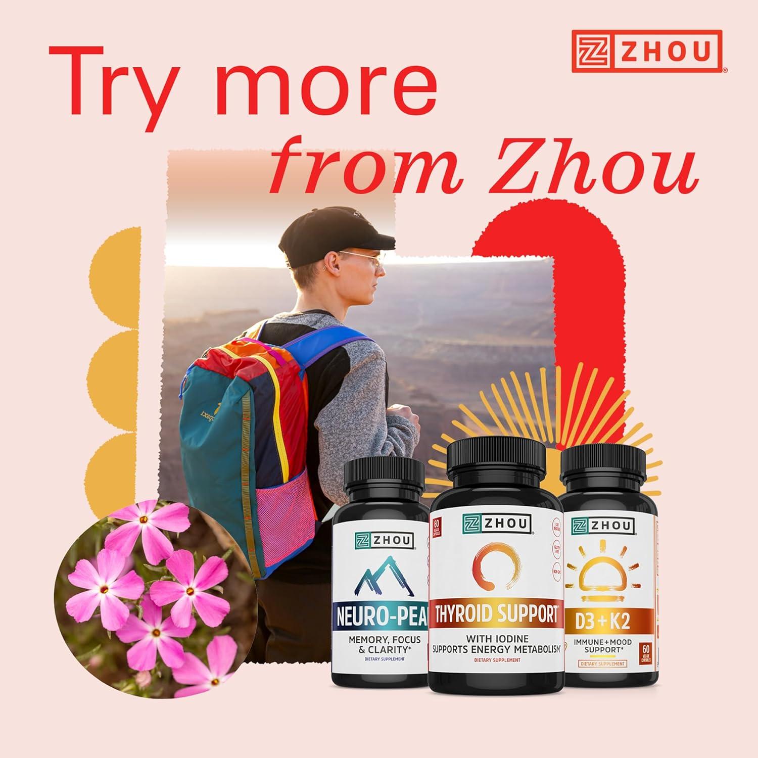 Suplemento de Soporte de Tiroides Zhou - 60 Cápsulas Vegetales