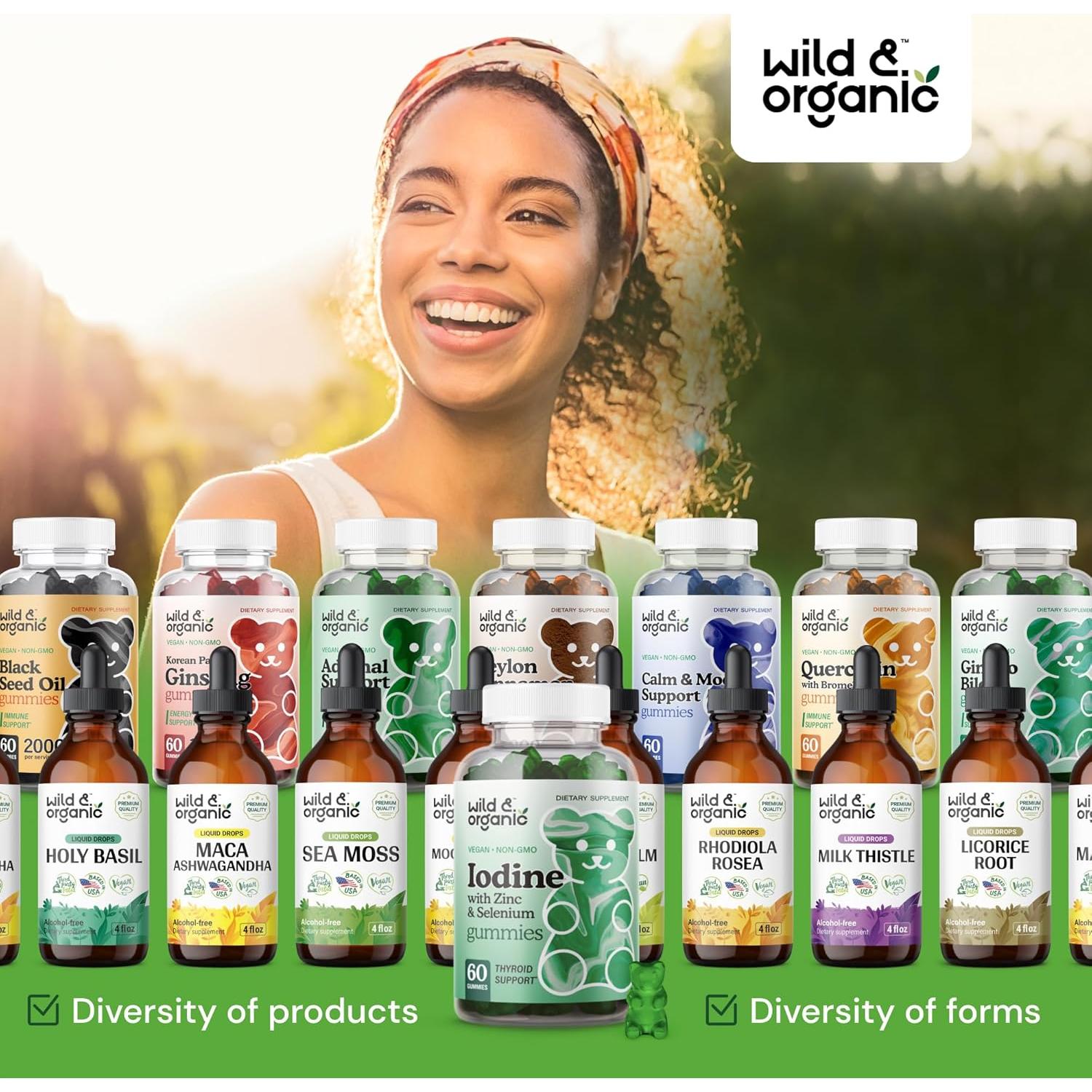 Gomitas de Yodo Silvestre y Orgánico 250 mcg - 60 Veganas