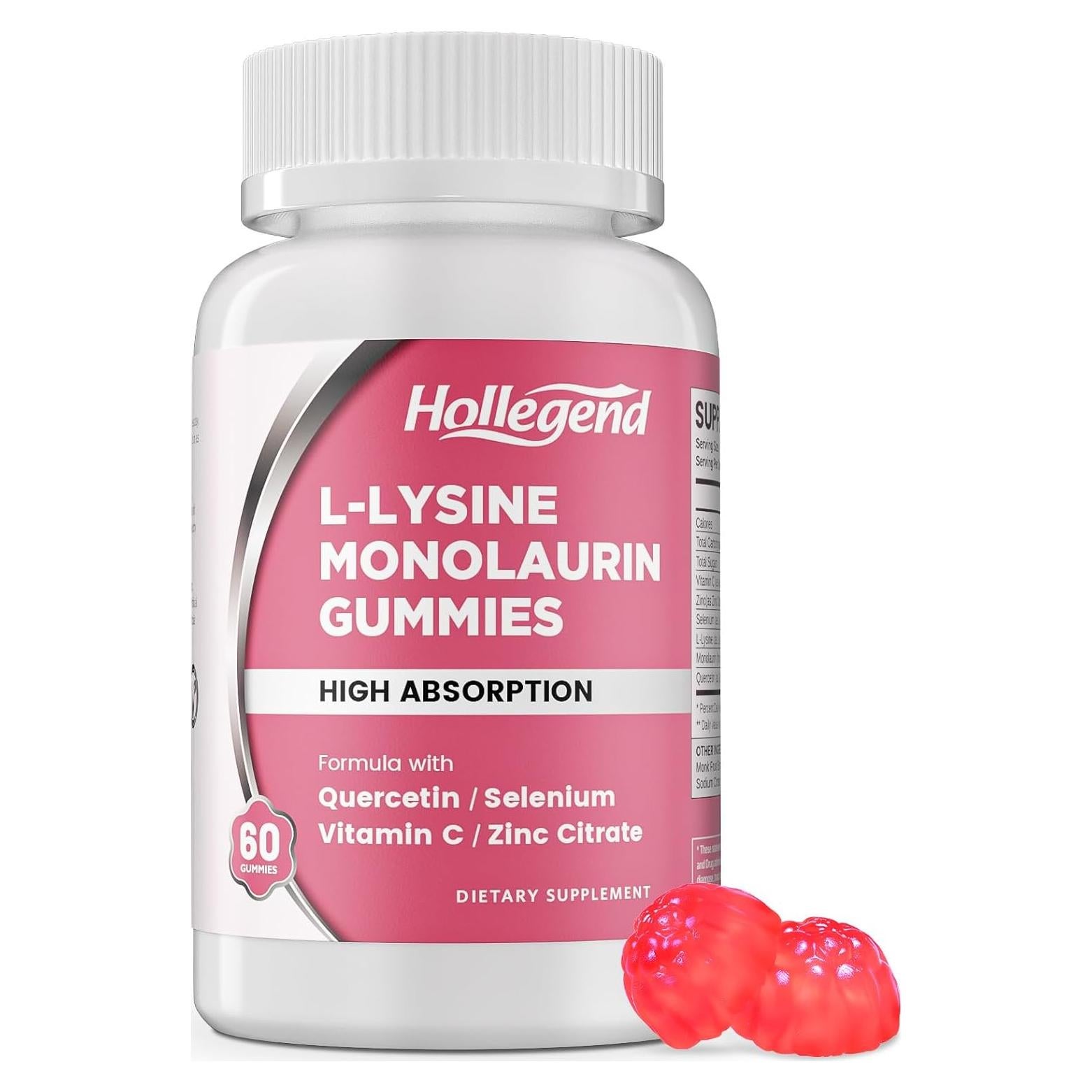 Gomitas L-Lisina Monolaurina Hendybe 1000mg 60 Ct Durazno