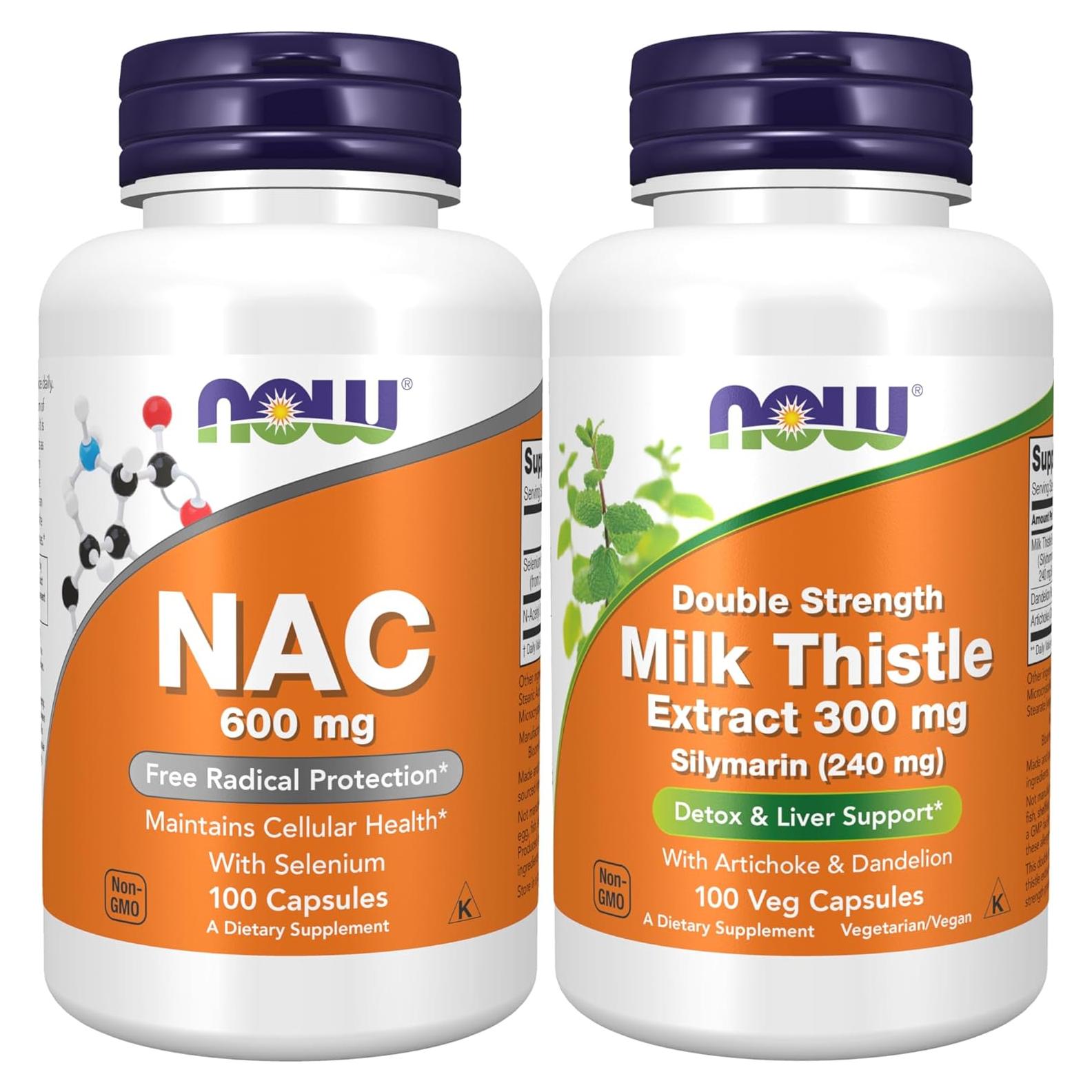 Suplemento NAC 600 mg con Selenio NOW Foods - 100 Cápsulas