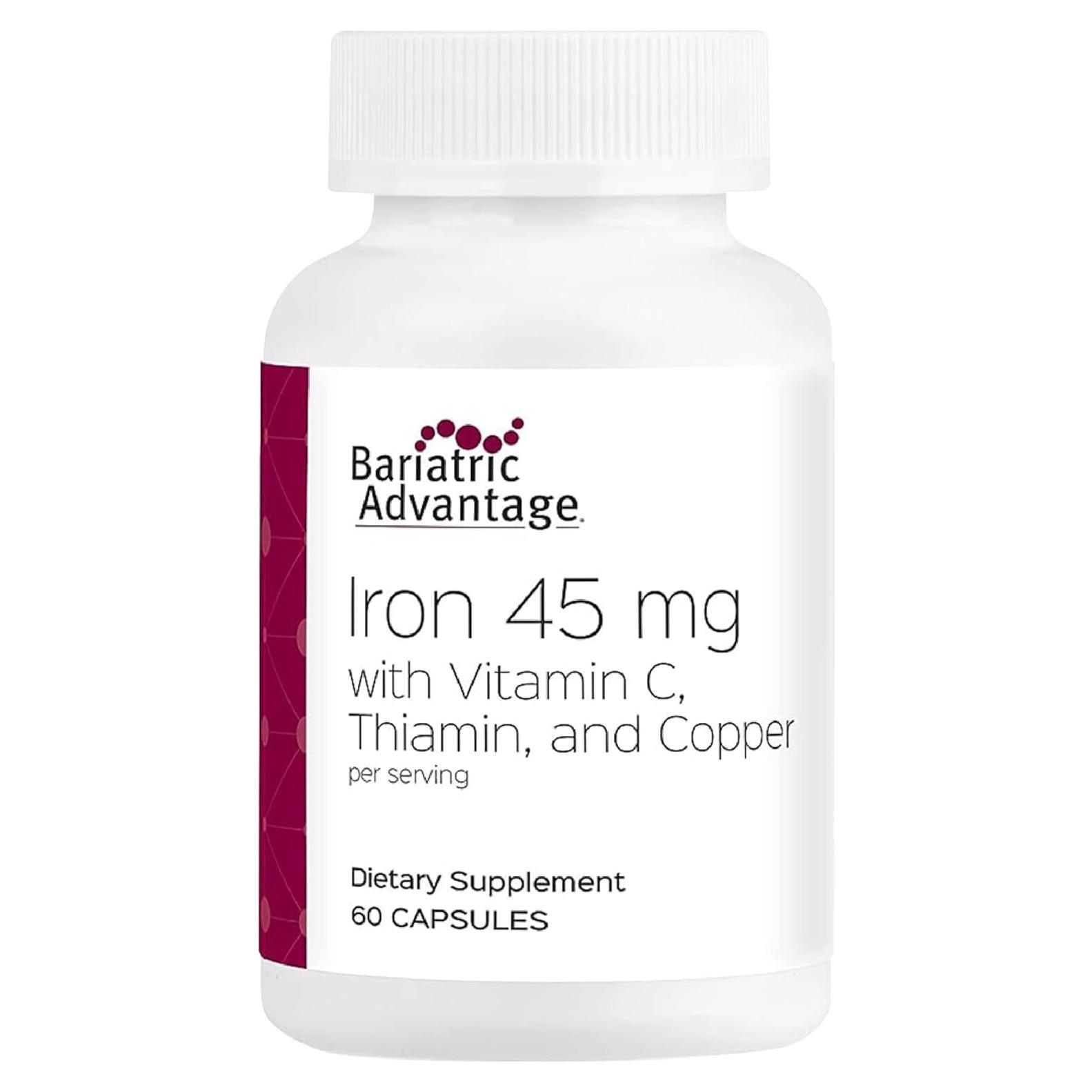 Suplemento de Hierro 45 mg Bariatric Advantage - 60 Cápsulas