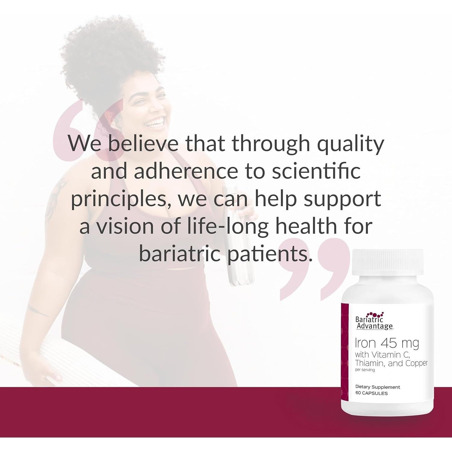 Suplemento de Hierro 45 mg Bariatric Advantage - 60 Cápsulas