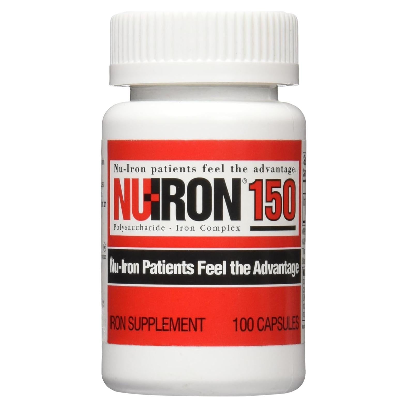 Suplemento de Hierro NU-HIERRO 150mg 100 Cápsulas