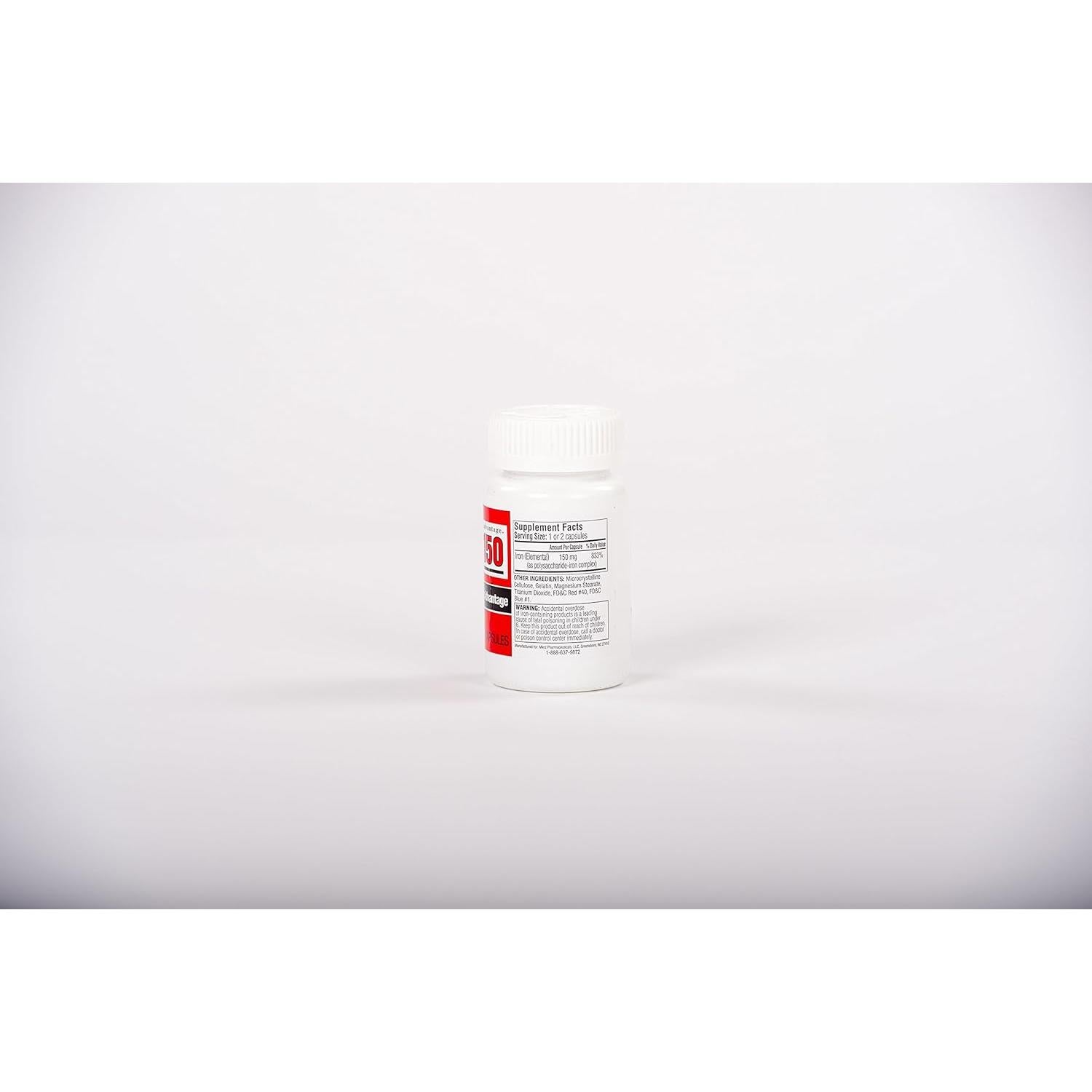 Suplemento de Hierro NU-HIERRO 150mg 100 Cápsulas