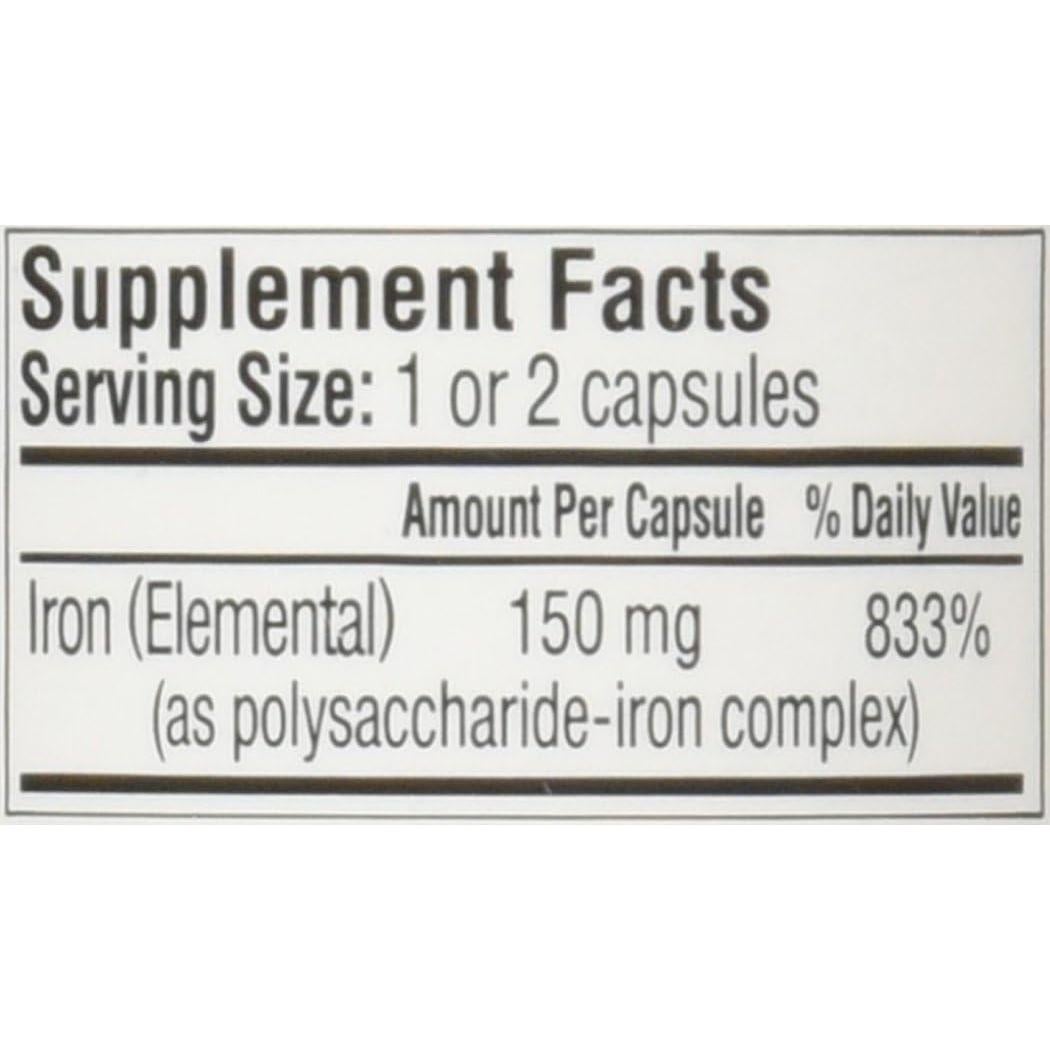 Suplemento de Hierro NU-HIERRO 150mg 100 Cápsulas