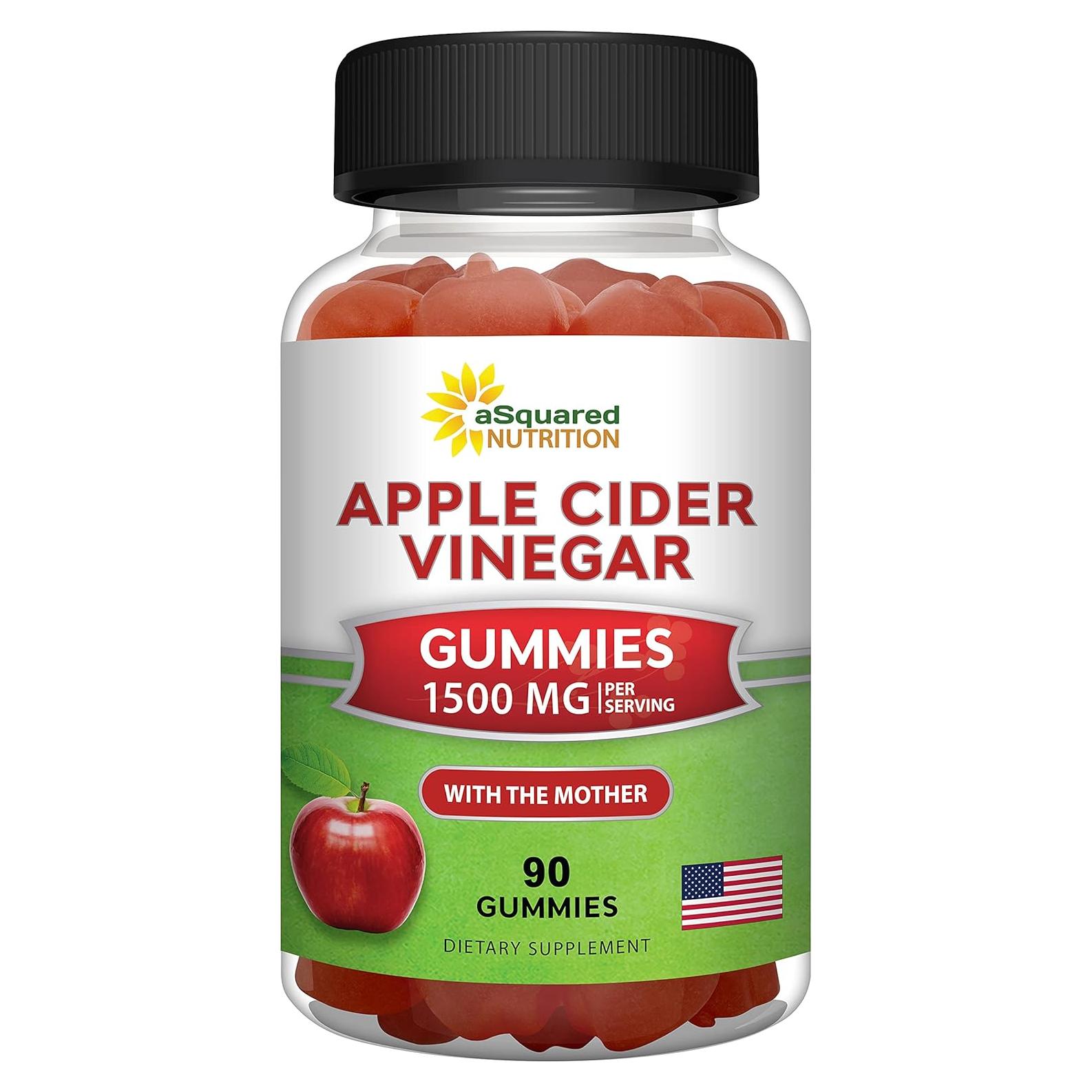 Gomitas de Vinagre de Sidra de Manzana aSquared - 1500mg - 90 Unidades