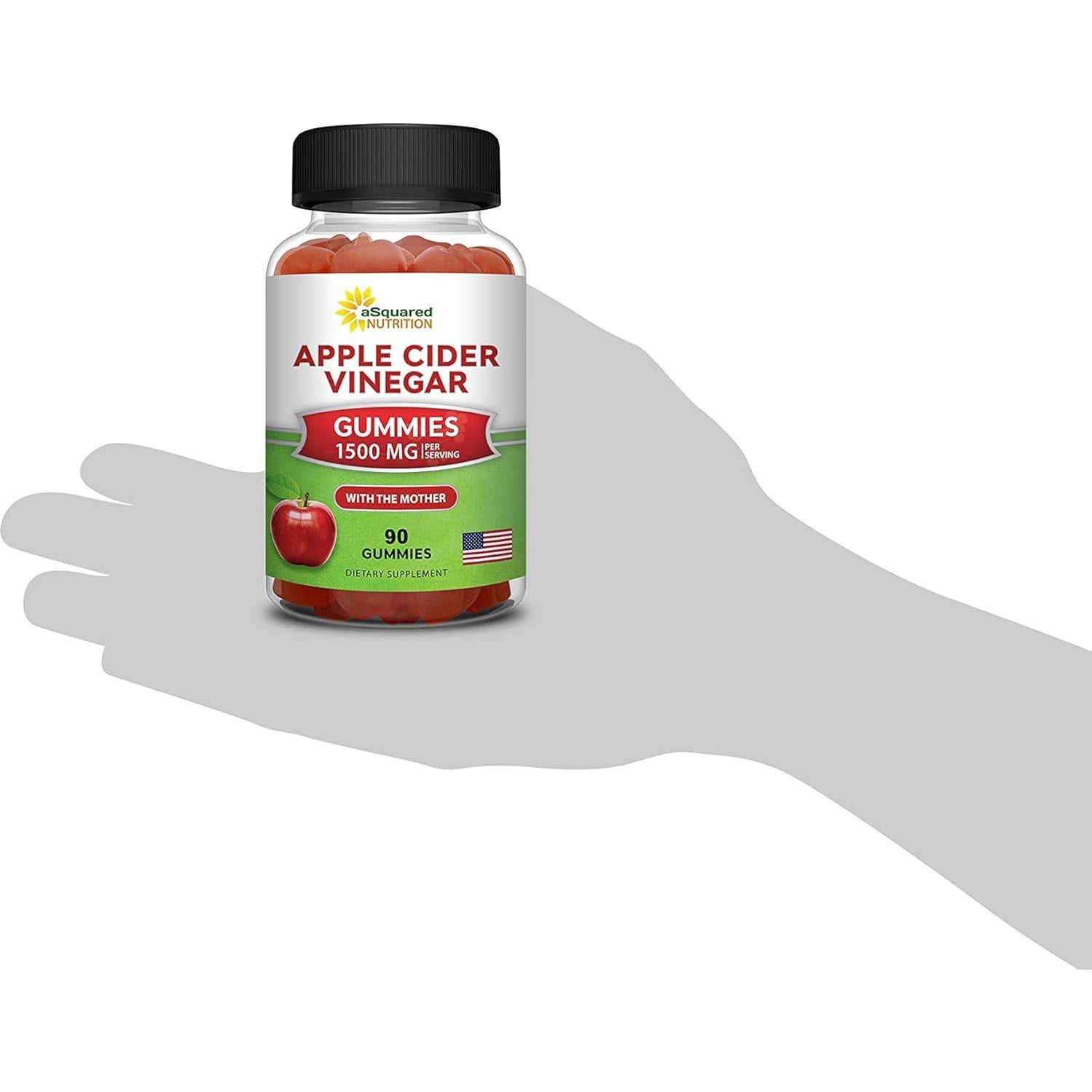 Gomitas de Vinagre de Sidra de Manzana aSquared - 1500mg - 90 Unidades