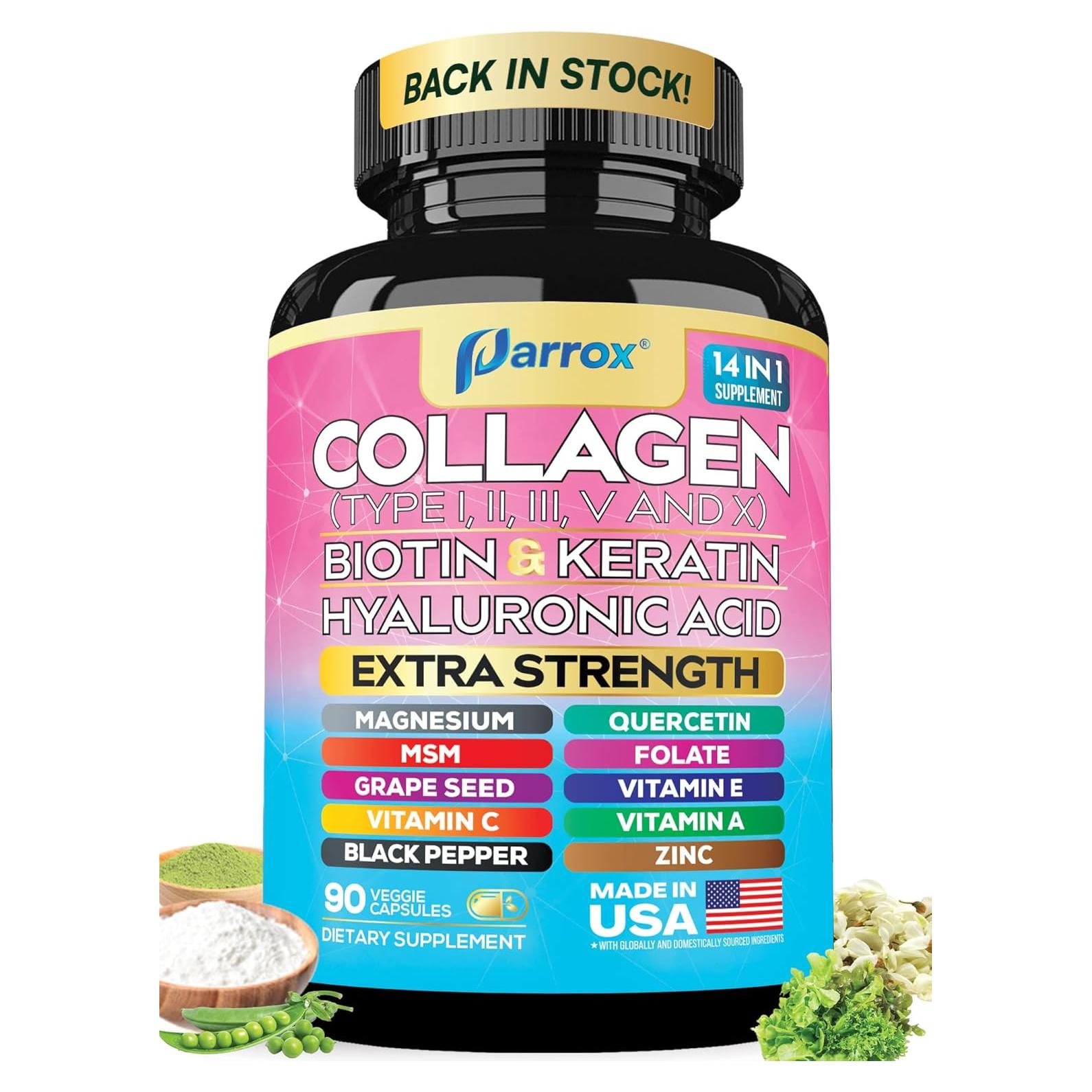 Cápsulas de Colágeno 14 en 1 Parrox - 90 Unidades