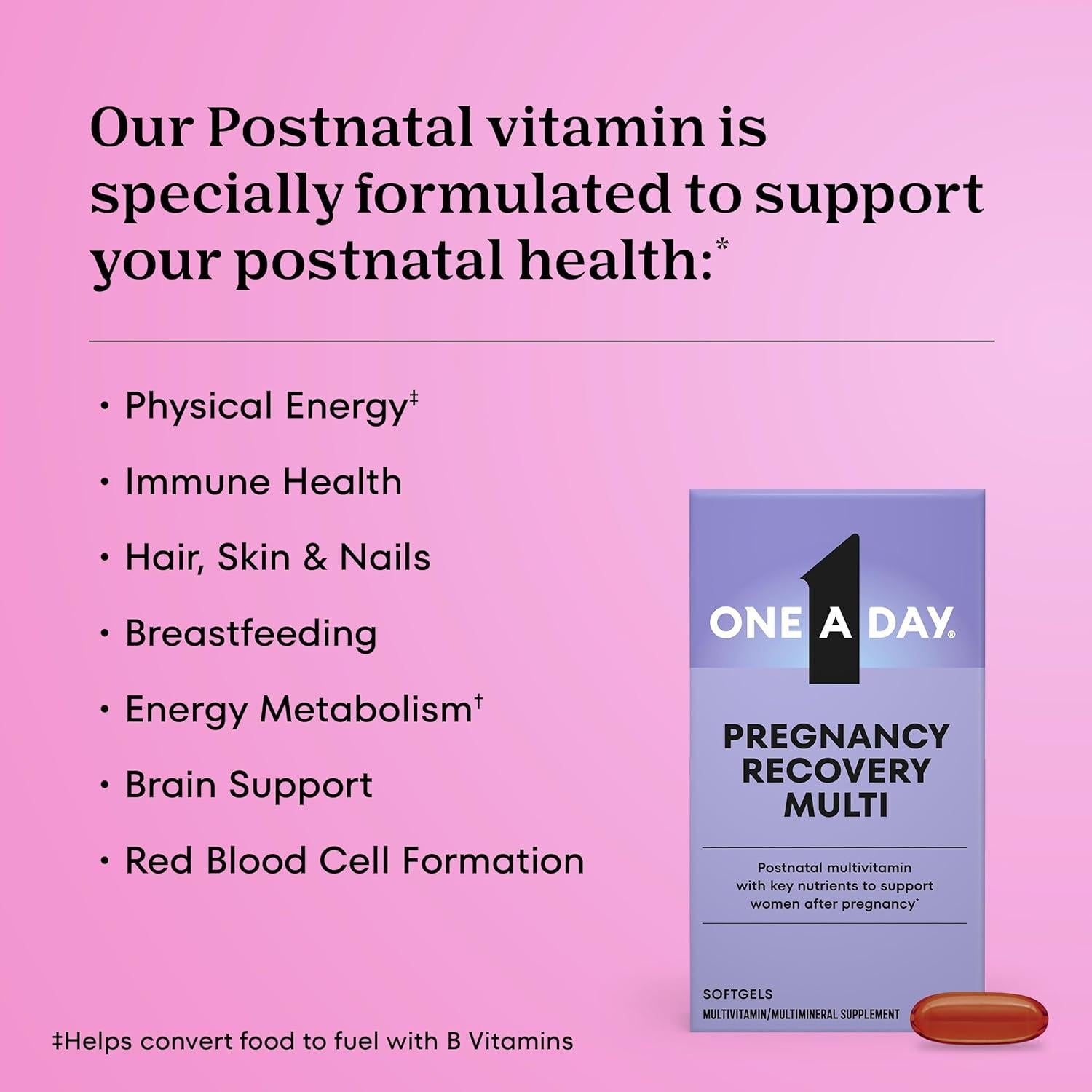 Multivitamina Postnatal One A Day Bayer 60 Cápsulas DHA