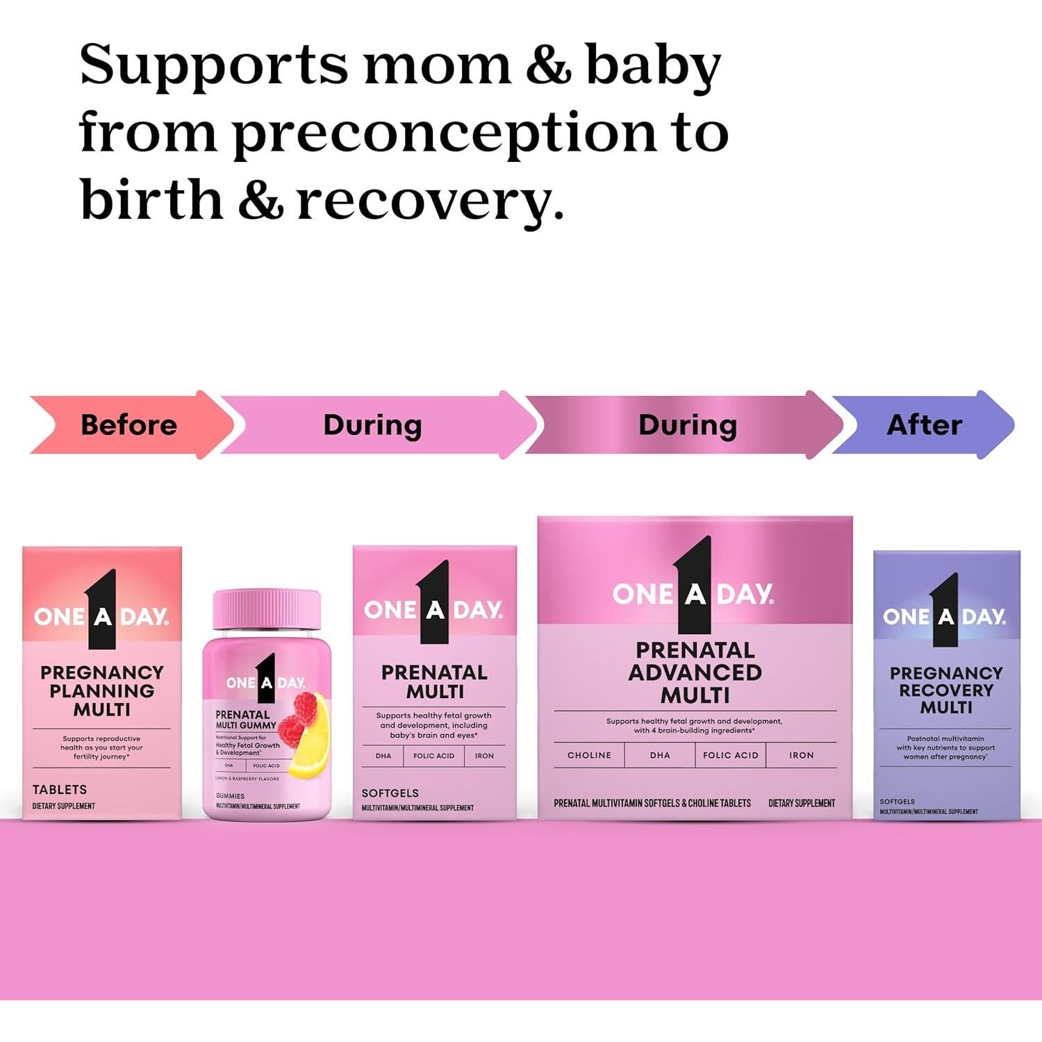 Multivitamina Postnatal One A Day Bayer 60 Cápsulas DHA