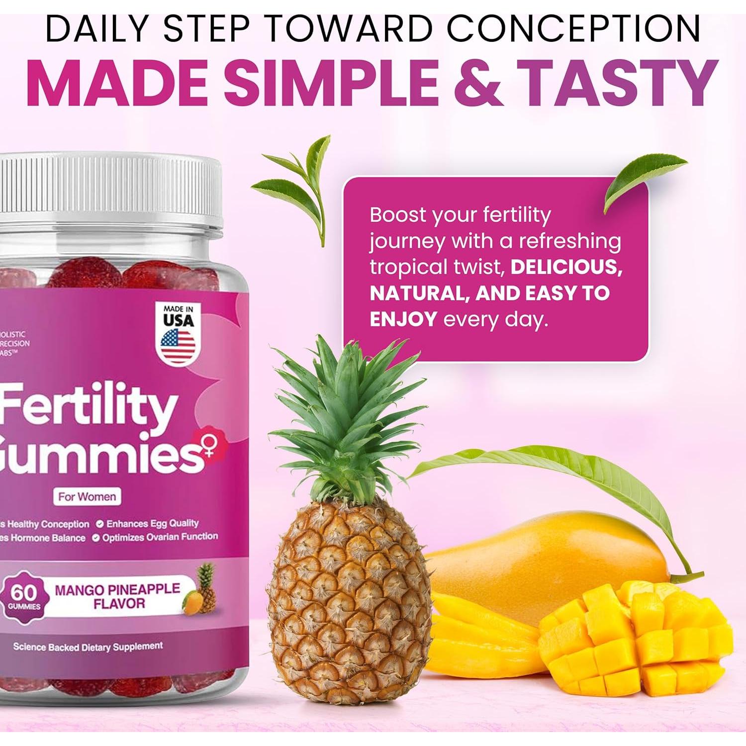 Gomitas de Fertilidad Veganas Holistic Precision 60 Unidades