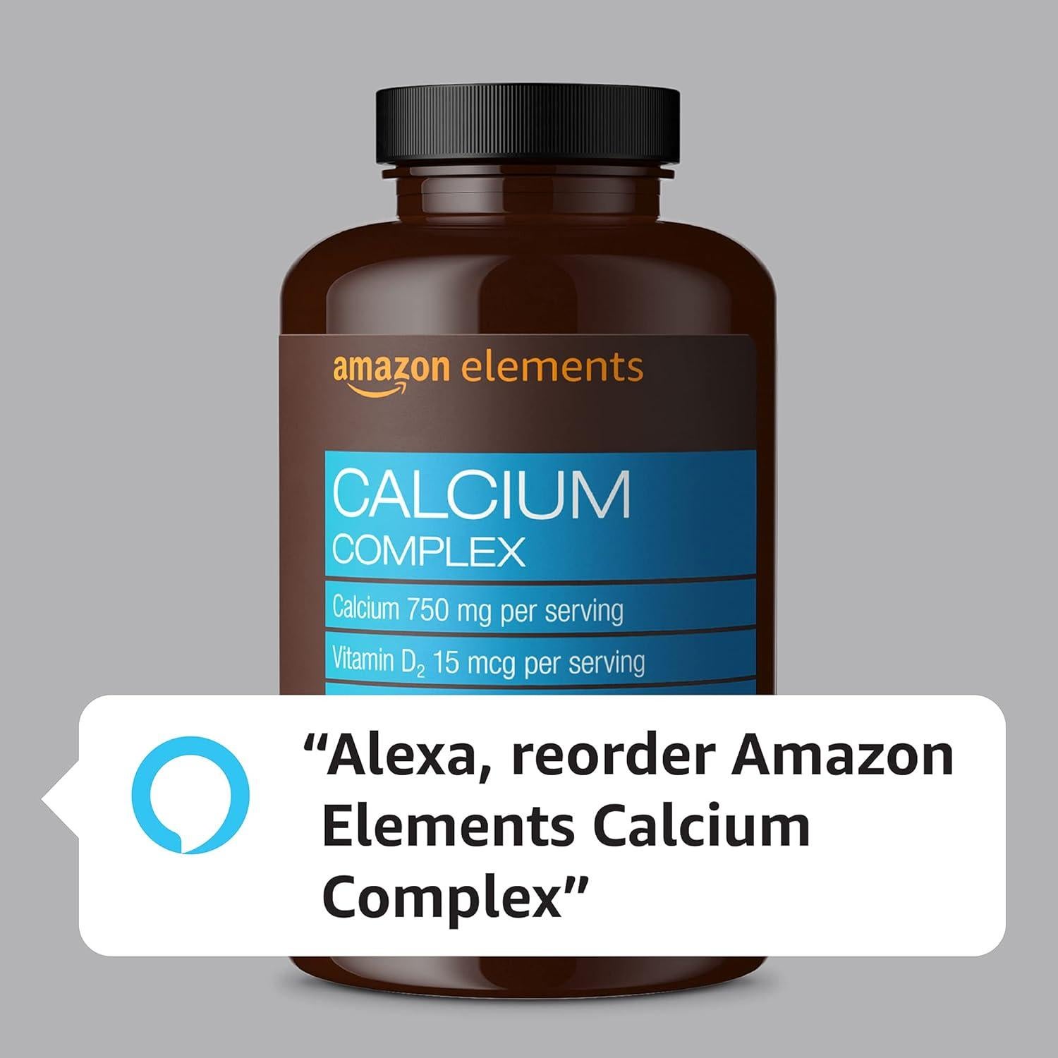Complejo de Calcio Amazon Elements 750mg Vegano 195 Cápsulas