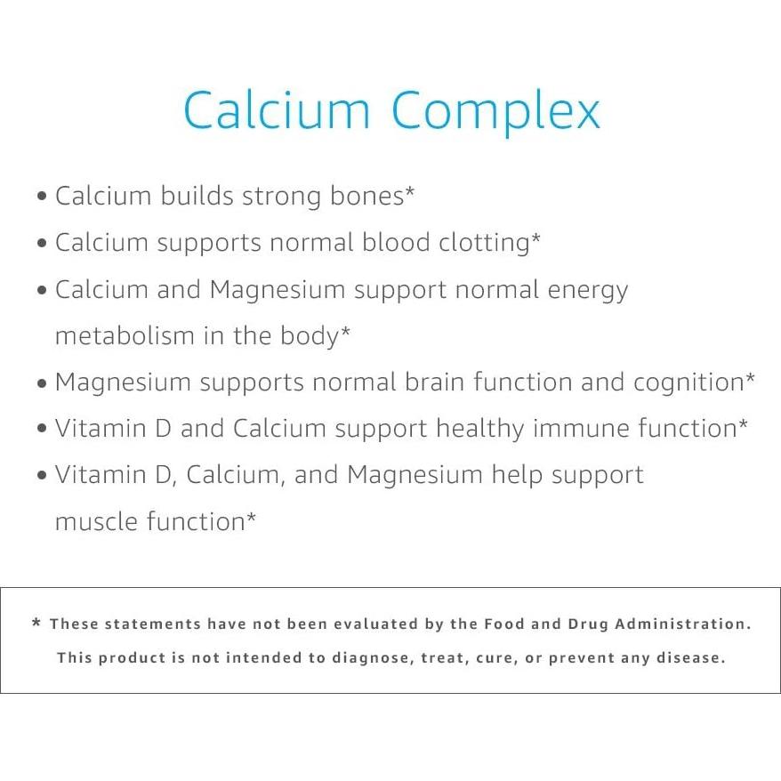 Complejo de Calcio Amazon Elements 750mg Vegano 195 Cápsulas