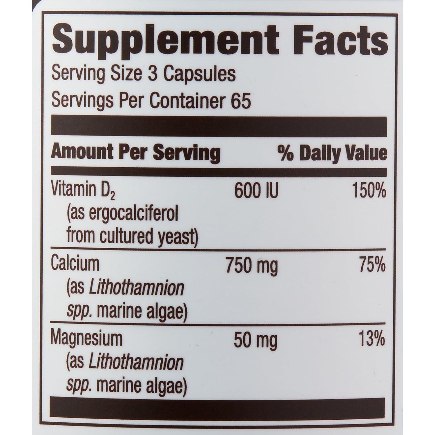 Complejo de Calcio Amazon Elements 750mg Vegano 195 Cápsulas