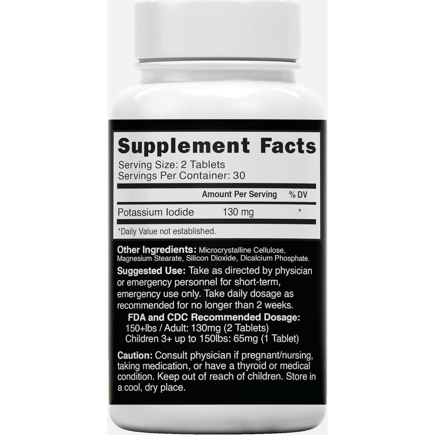 Tabletas de Yoduro de Potasio 130 mg Nature's Fusions - 120 Unidades