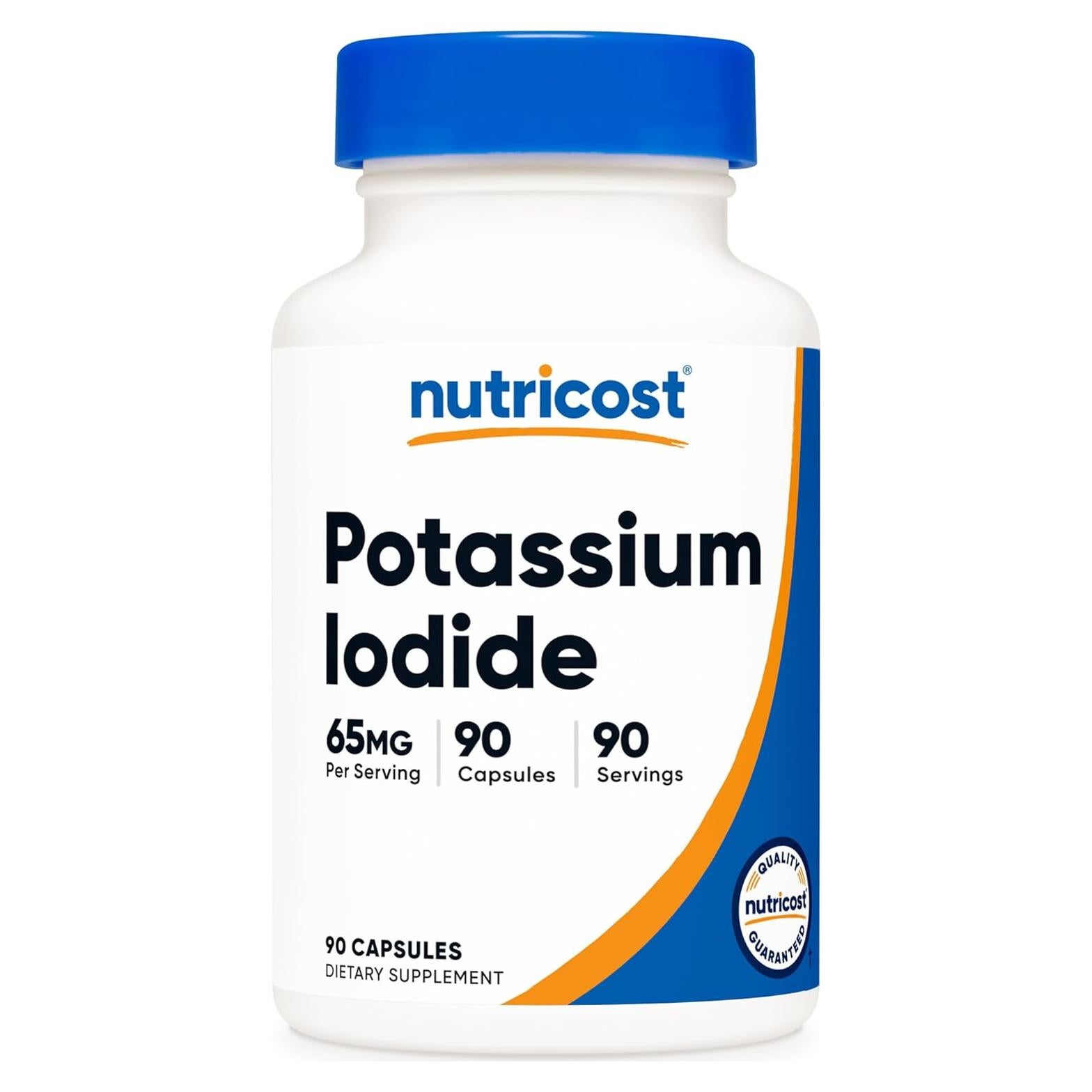 Yoduro de Potasio Nutricost 65mg - 90 Cápsulas Vegetarianas