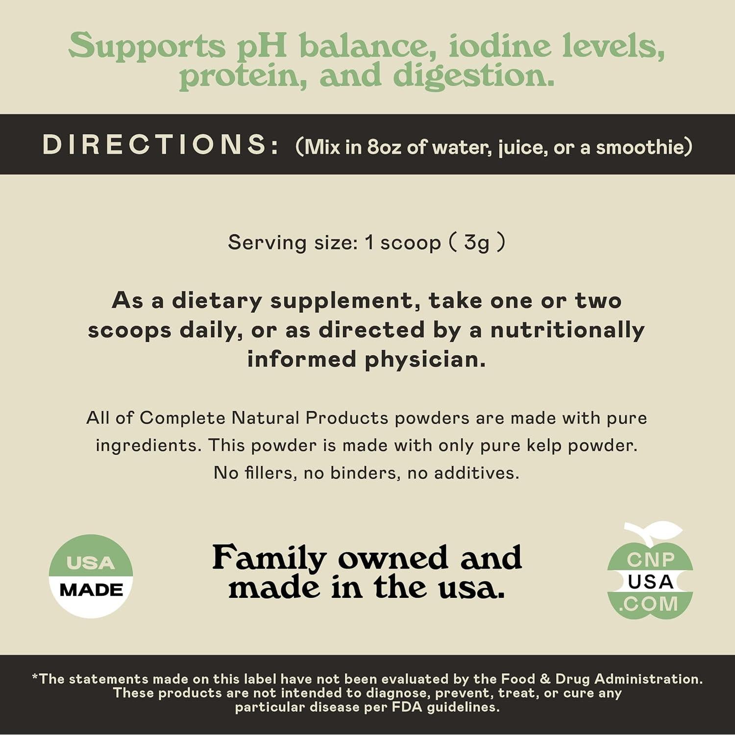 Suplemento de Kelp Orgánico en Polvo 226g - Yodo y Tiroides