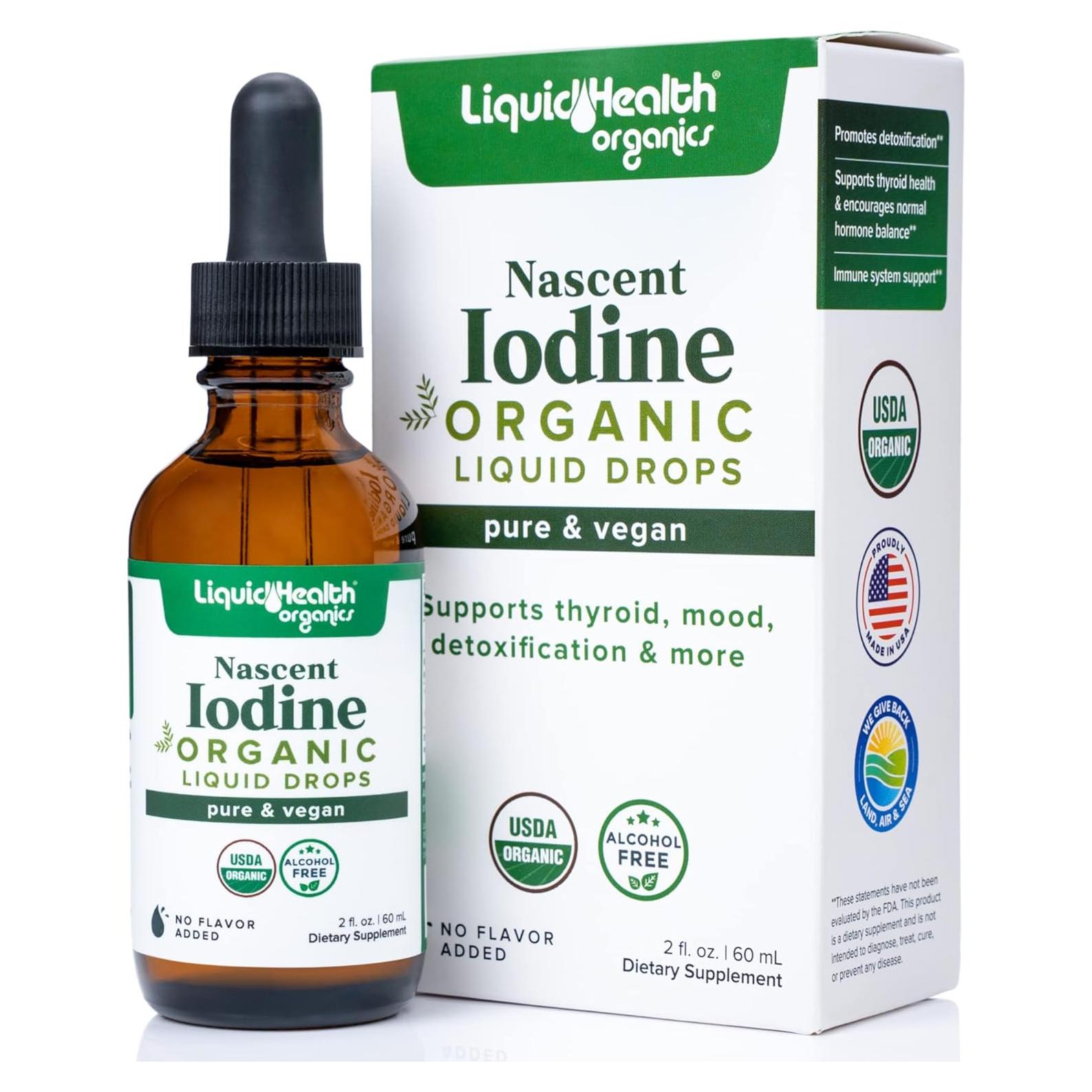 Gotas Líquidas de Yodo Nascent Orgánico Liquid Health 59 ml