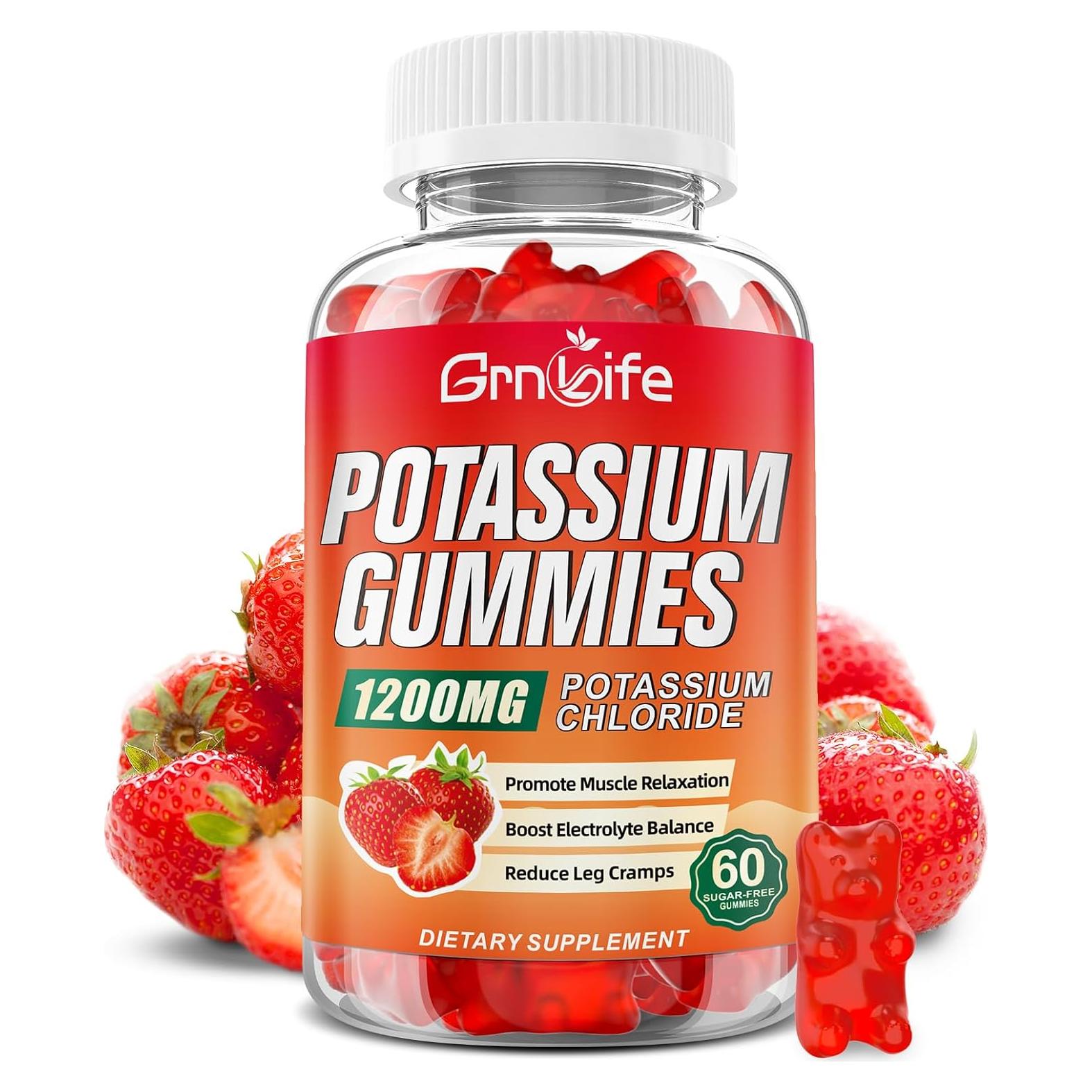 Gomitas de Potasio Grnlife 1200mg Sin Azúcar 60 Unidades