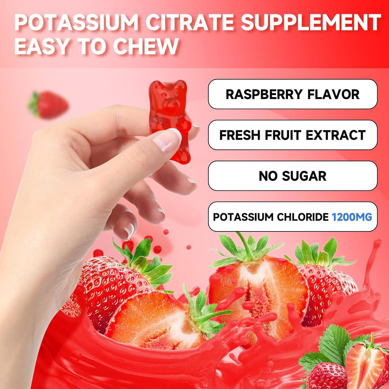 Gomitas de Potasio Grnlife 1200mg Sin Azúcar 60 Unidades