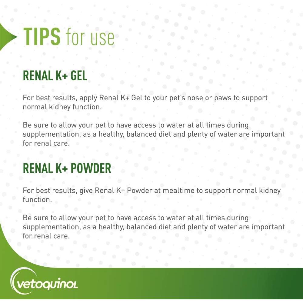 Suplemento de Potasio Vetoquinol Renal K+ Gel 142g para Mascotas