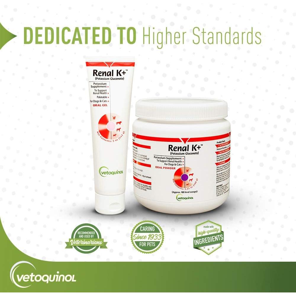Suplemento de Potasio Vetoquinol Renal K+ Gel 142g para Mascotas