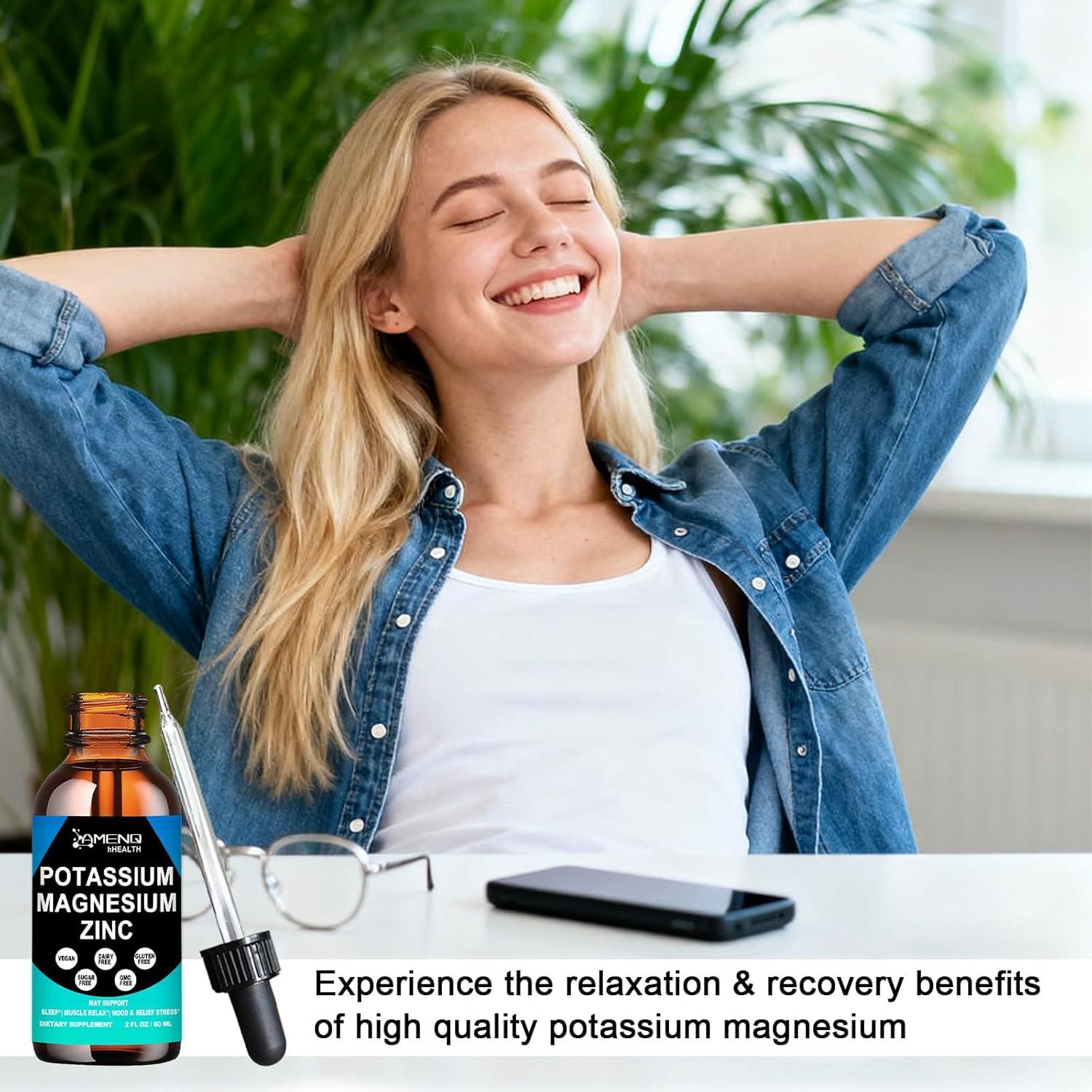 Suplemento Líquido de Potasio y Magnesio AMENQ 117g Vegano