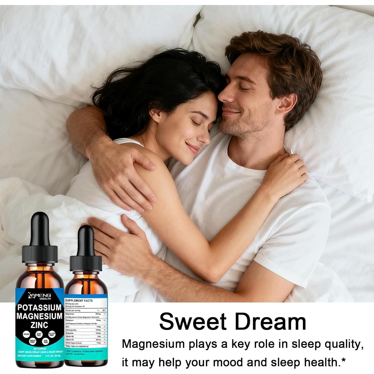 Suplemento Líquido de Potasio y Magnesio AMENQ 117g Vegano