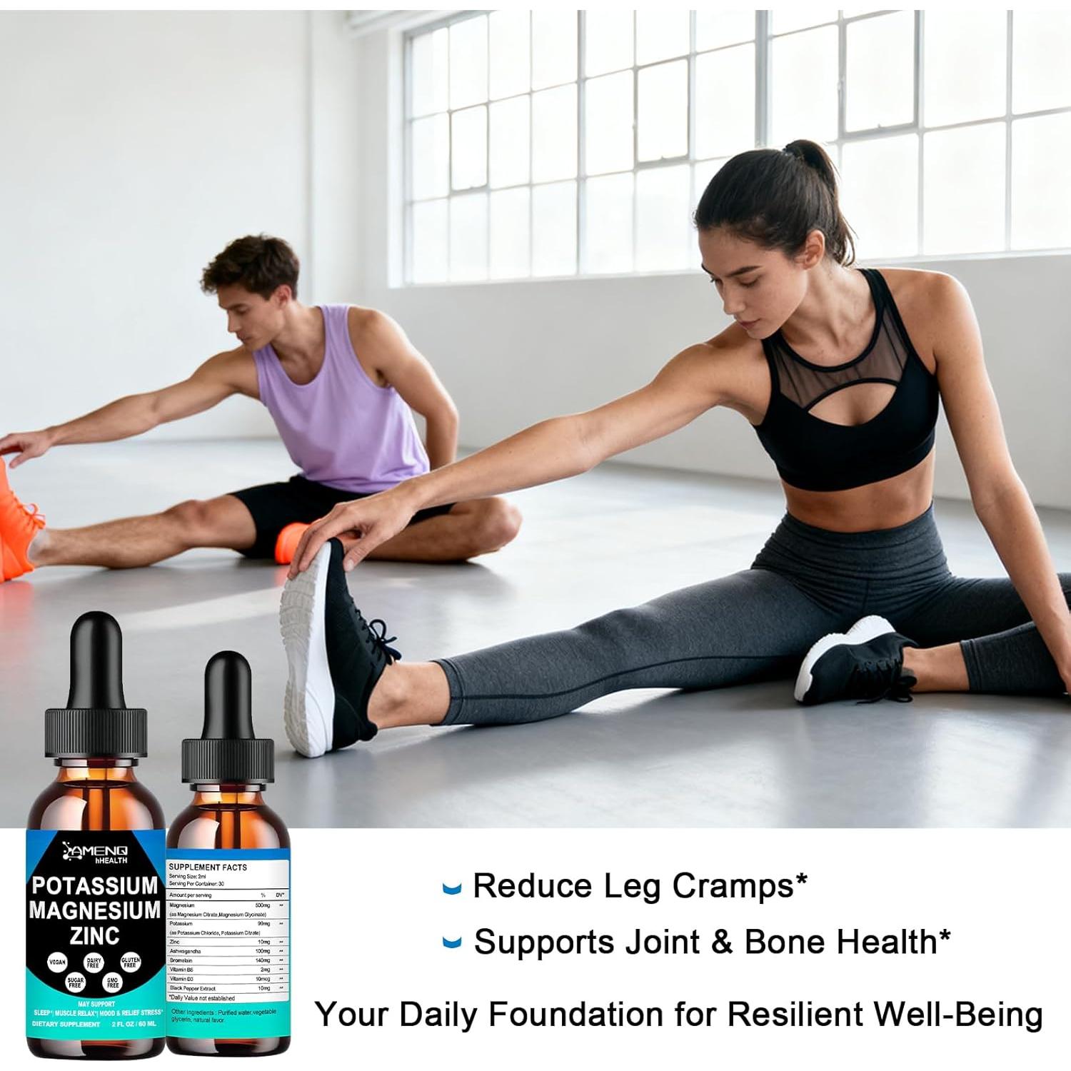 Suplemento Líquido de Potasio y Magnesio AMENQ 117g Vegano