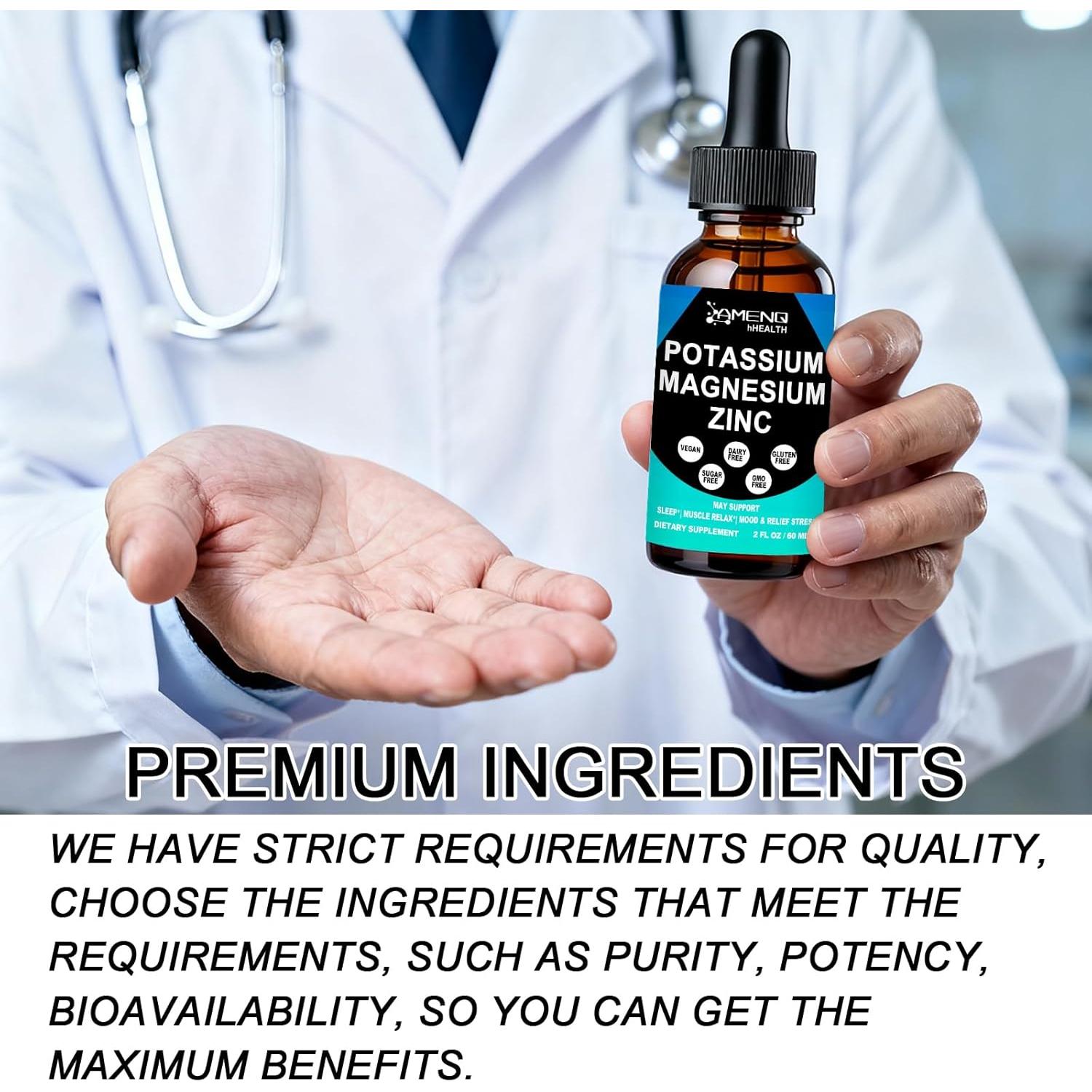 Suplemento Líquido de Potasio y Magnesio AMENQ 117g Vegano