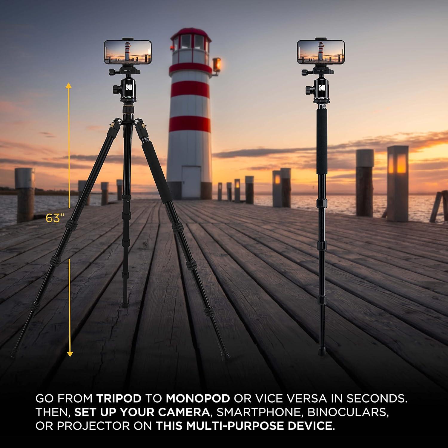 Trípode y Monópode KODAK 63" (160 cm) con Control Remoto